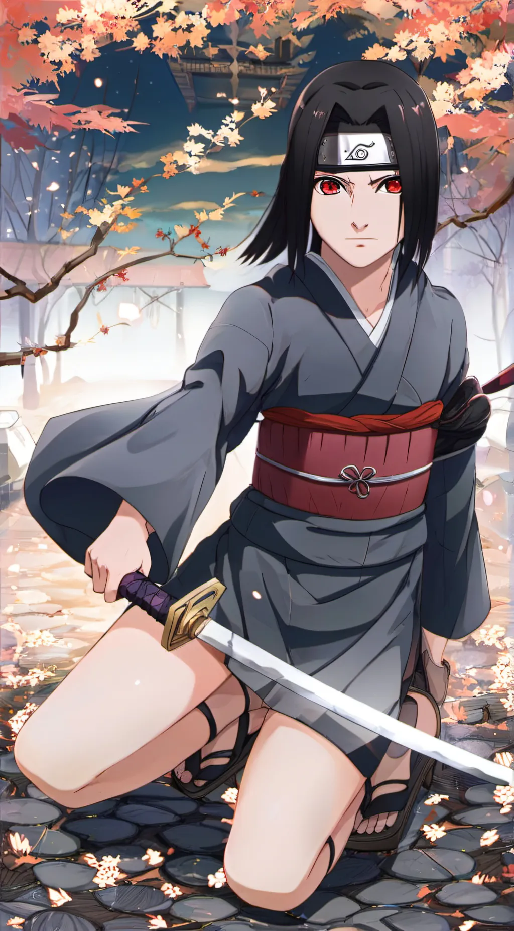 ai character: Gina Uchiha  background