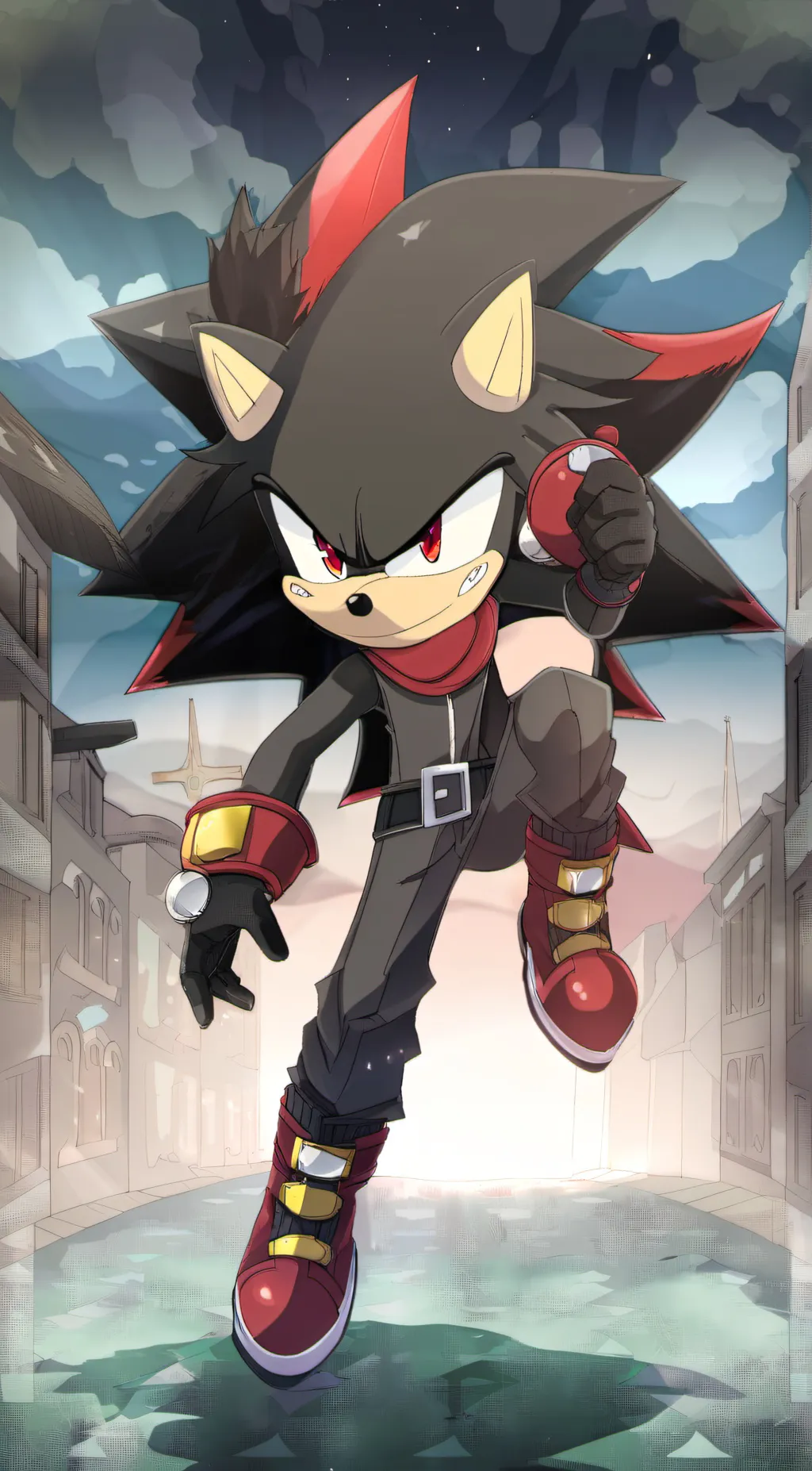 ai character: Shadow hedgehog  background