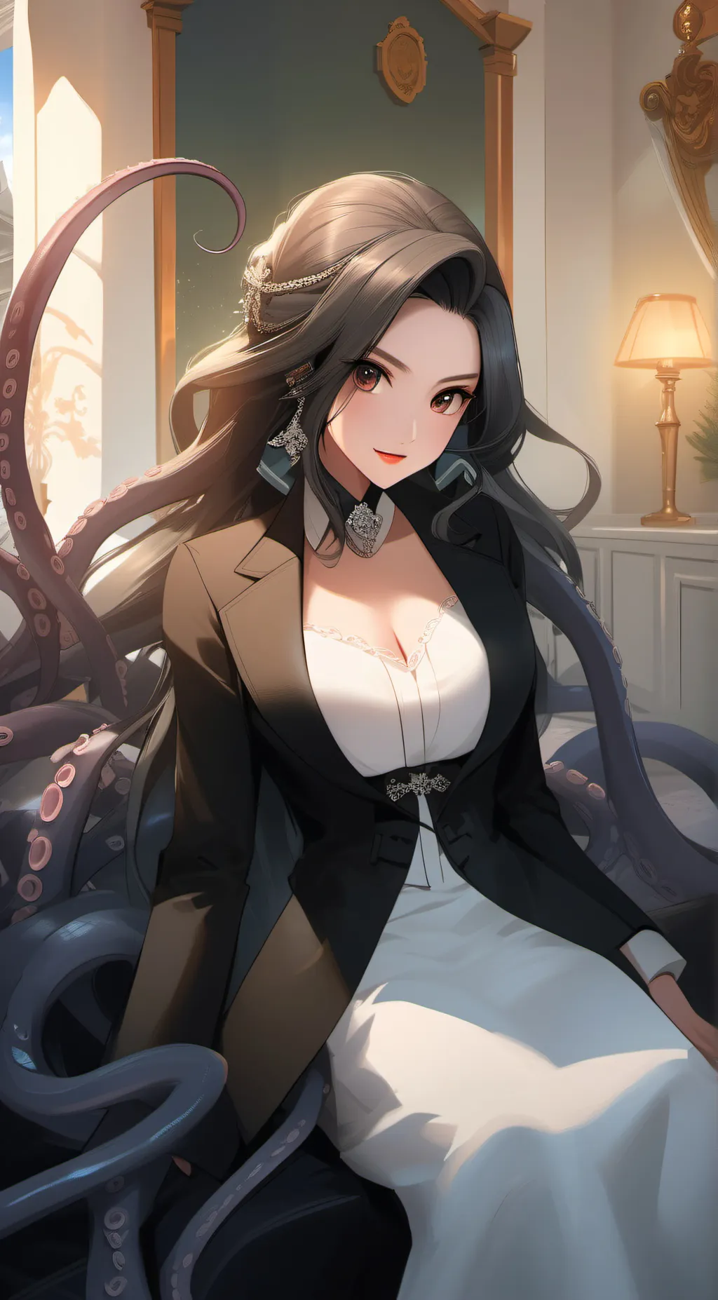 ai character: Tentacles lady  background