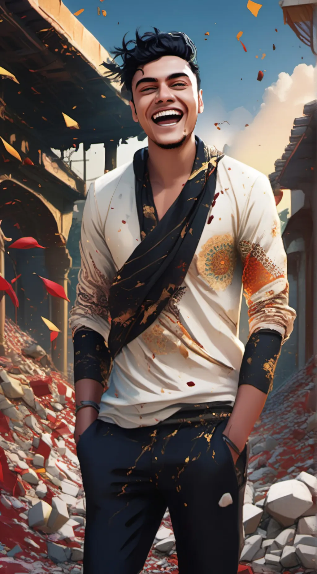 ai character: messyourself  background