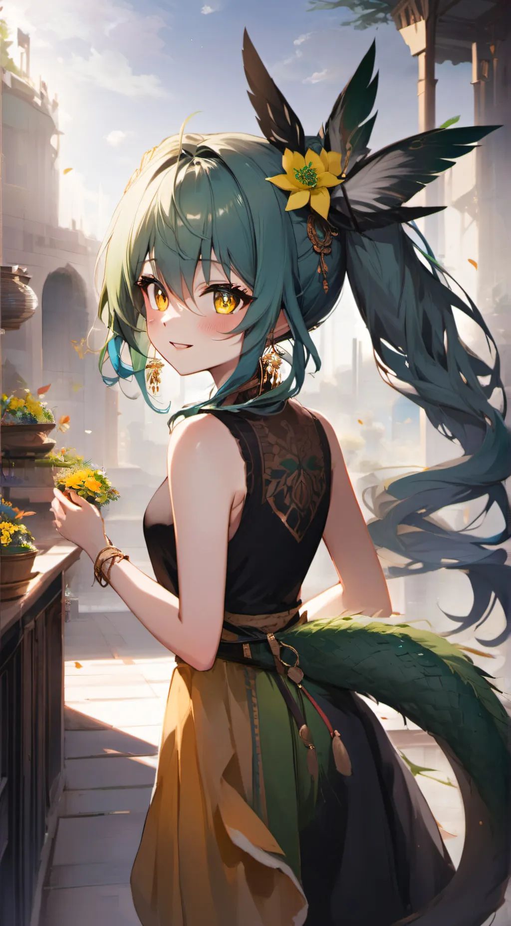 ai character: Lucia  background