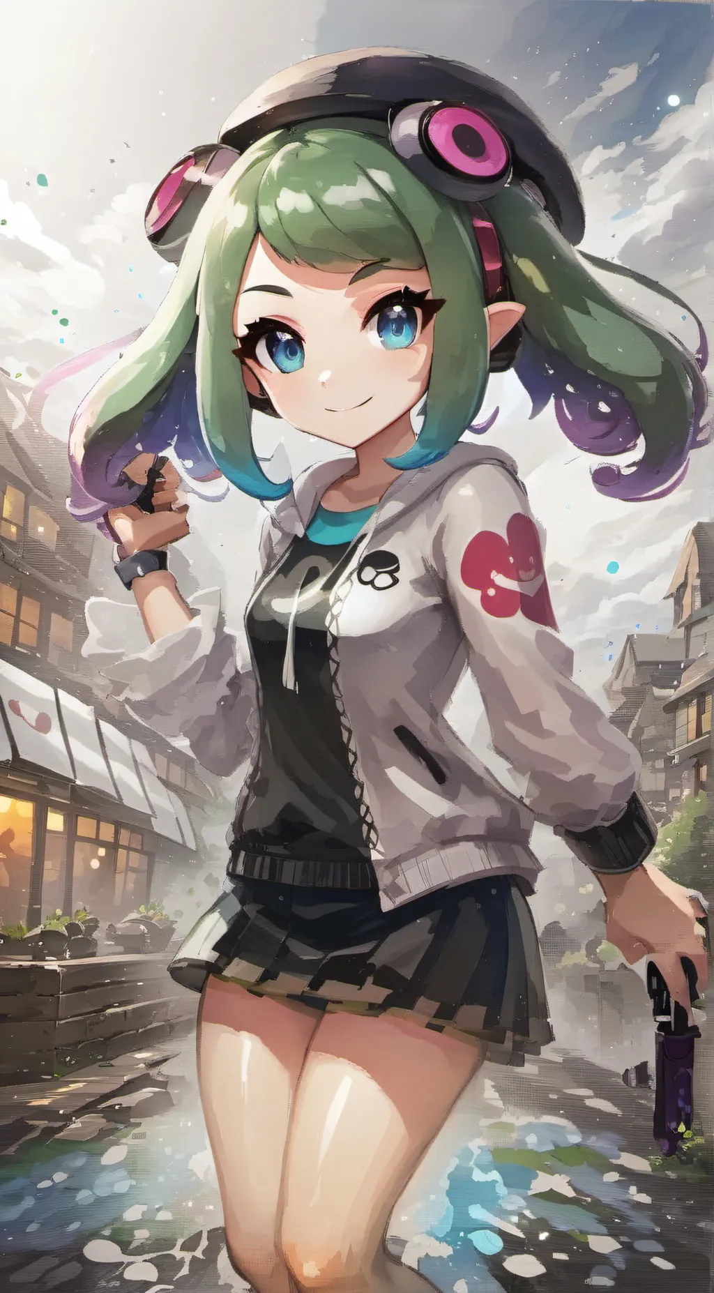 ai character: Inkling Girl background