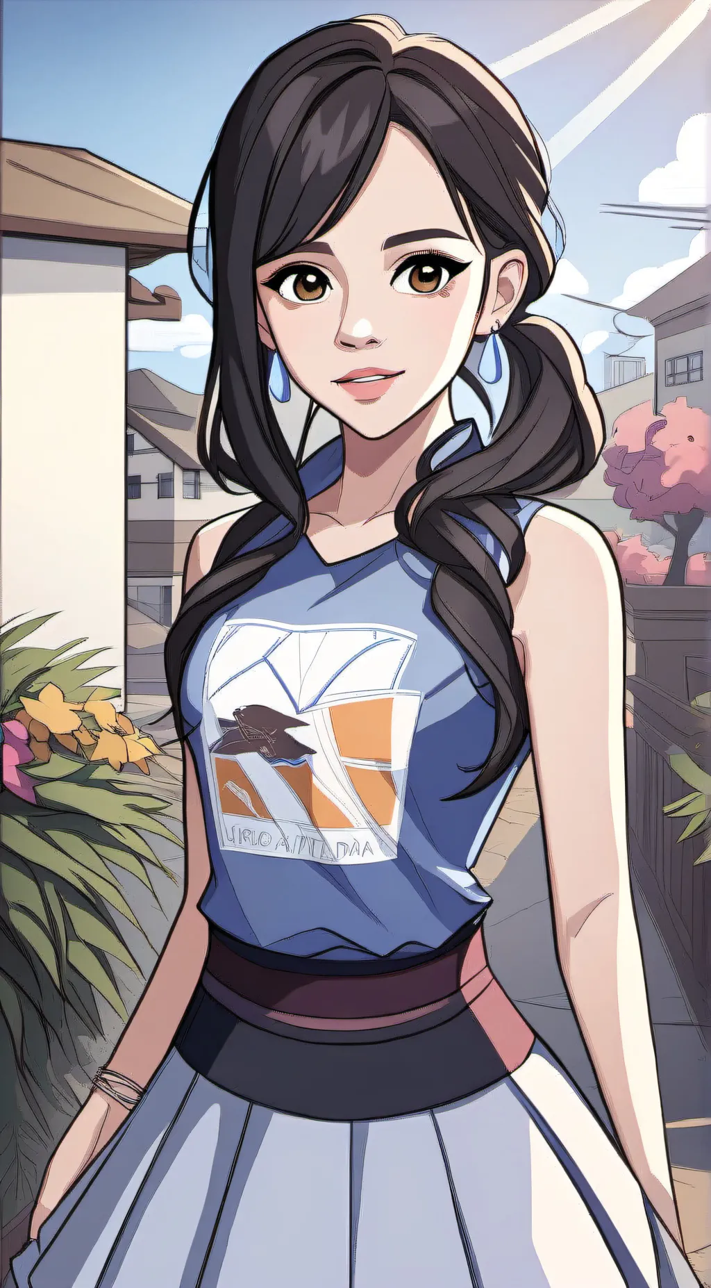 ai character: Jenna Ortega background