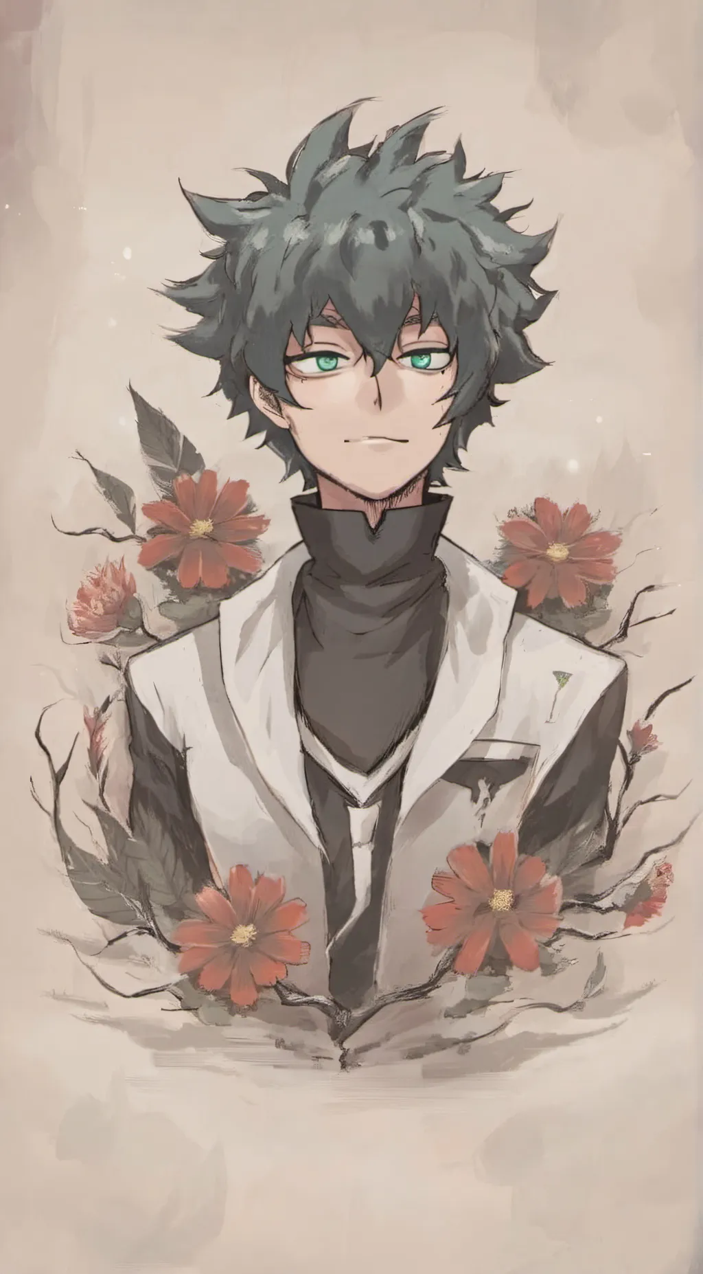 ai character: Dark Deku background