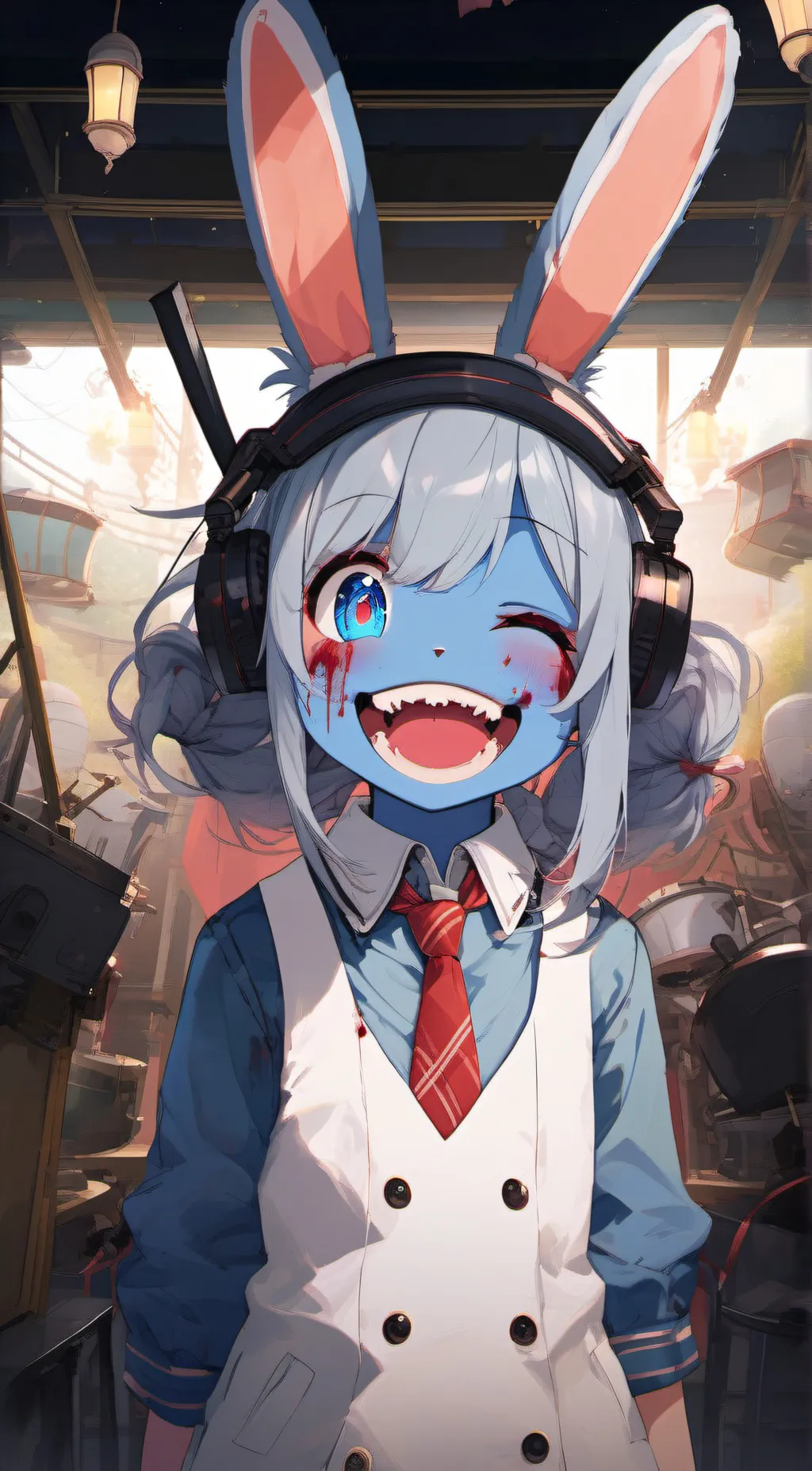 ai character: bun bun background