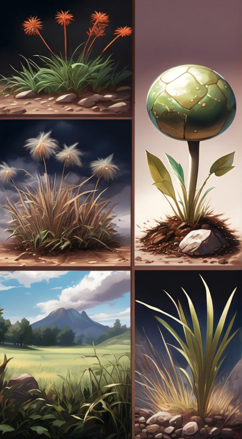 ai character: Grass background