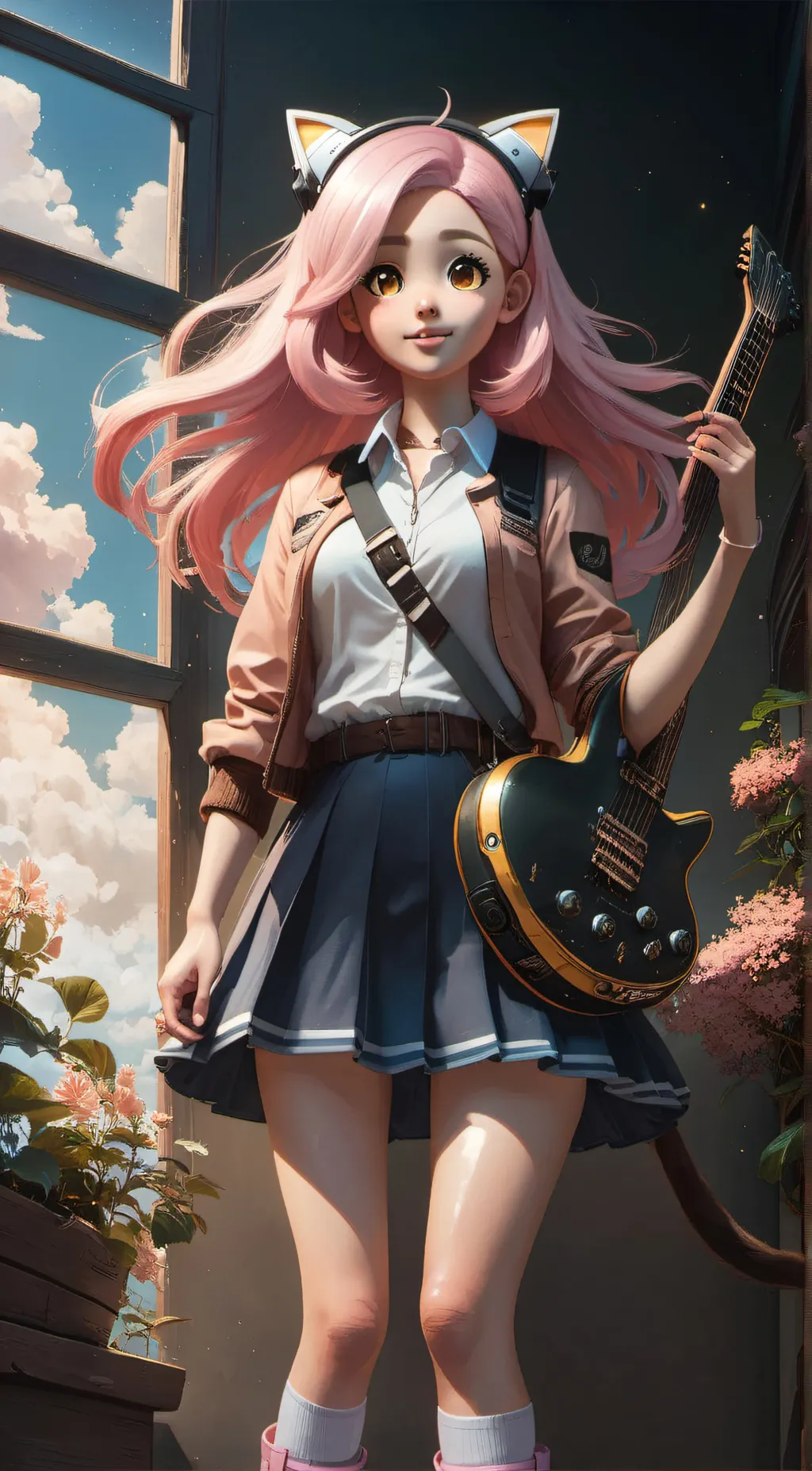 ai character: E kitten background