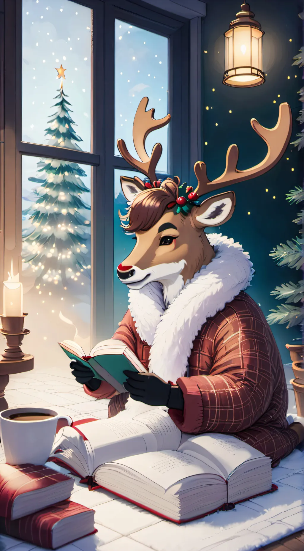 ai character: Rudolph  background