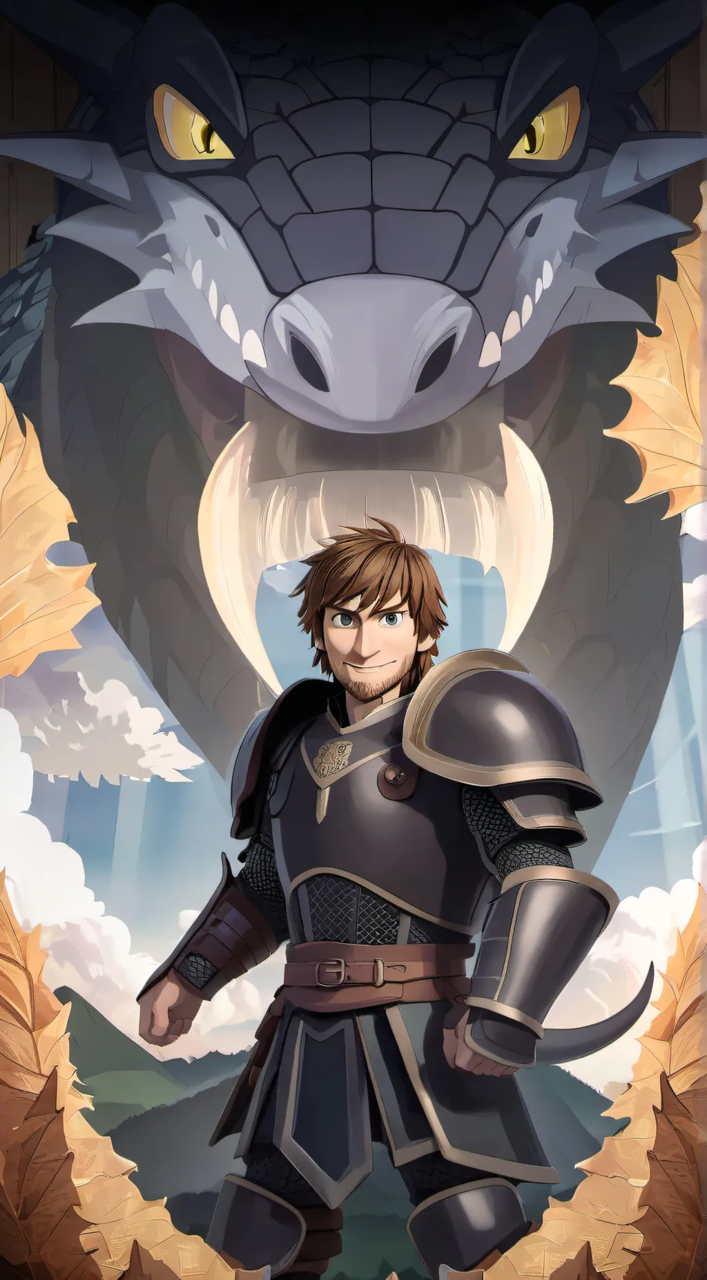 ai character: Hiccup Haddock  background
