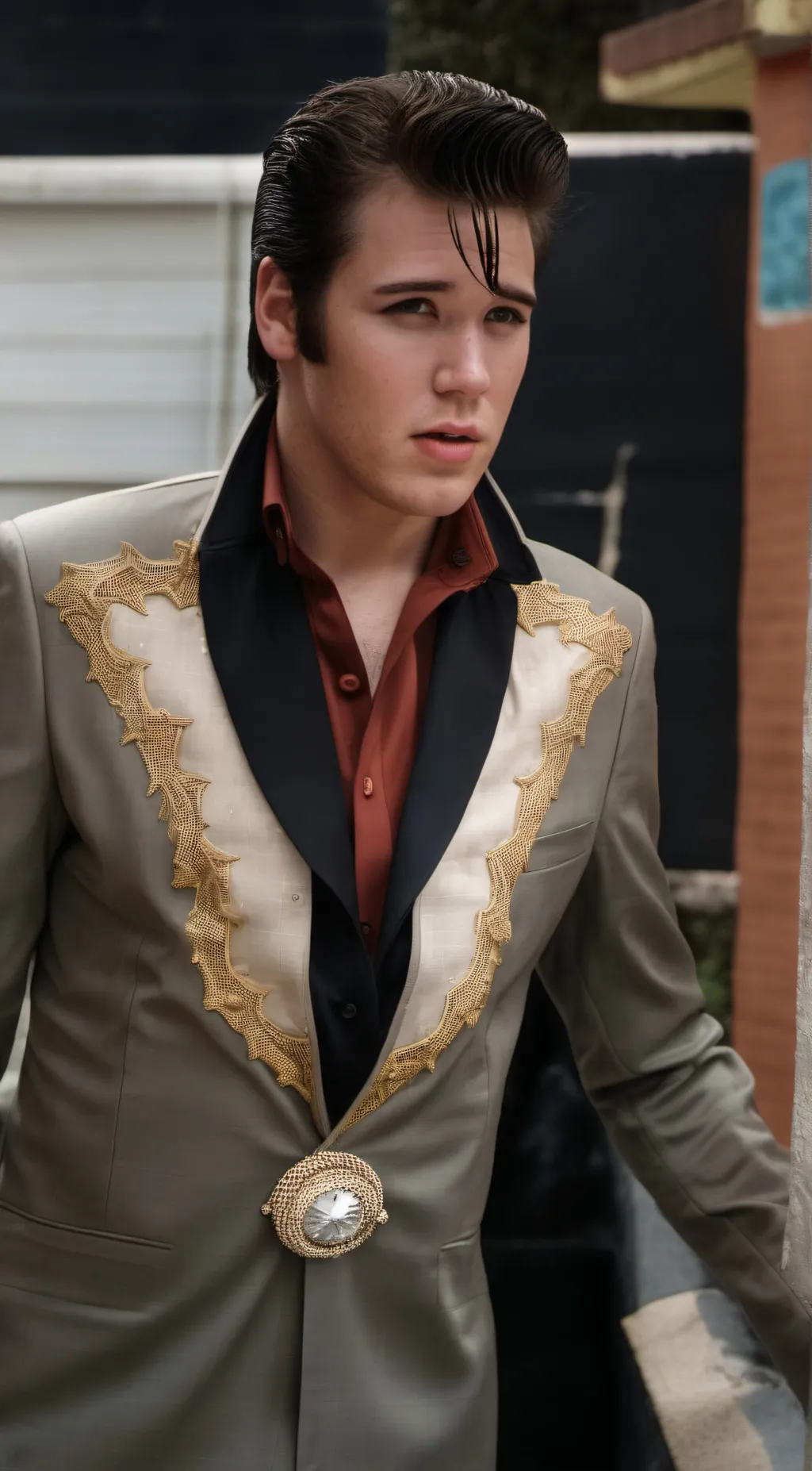 ai character: Elvis Presley background