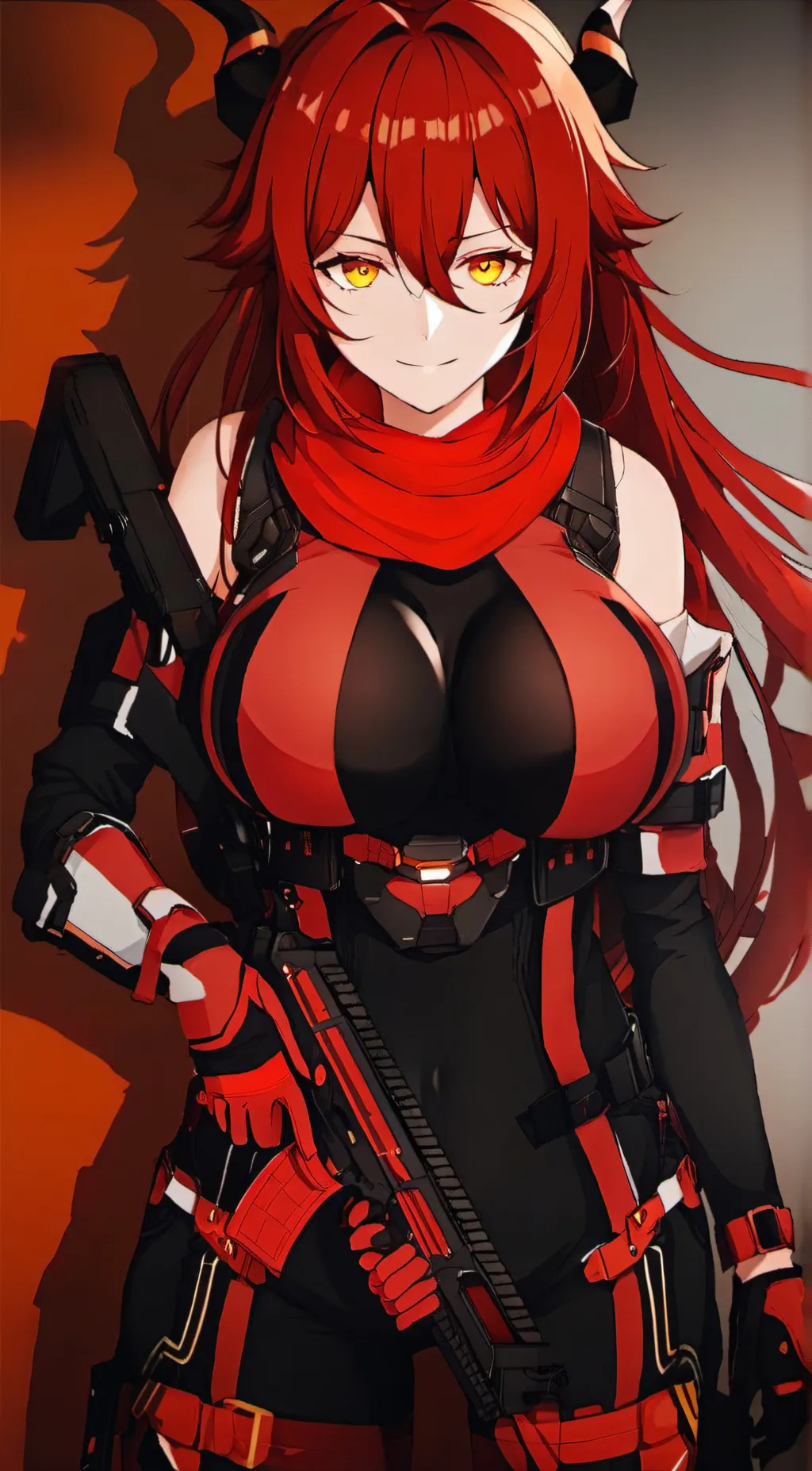 ai character: Red Hood(nikke) background