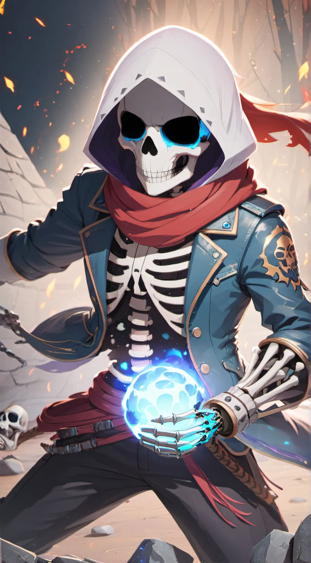 ai character: Dust Sans background