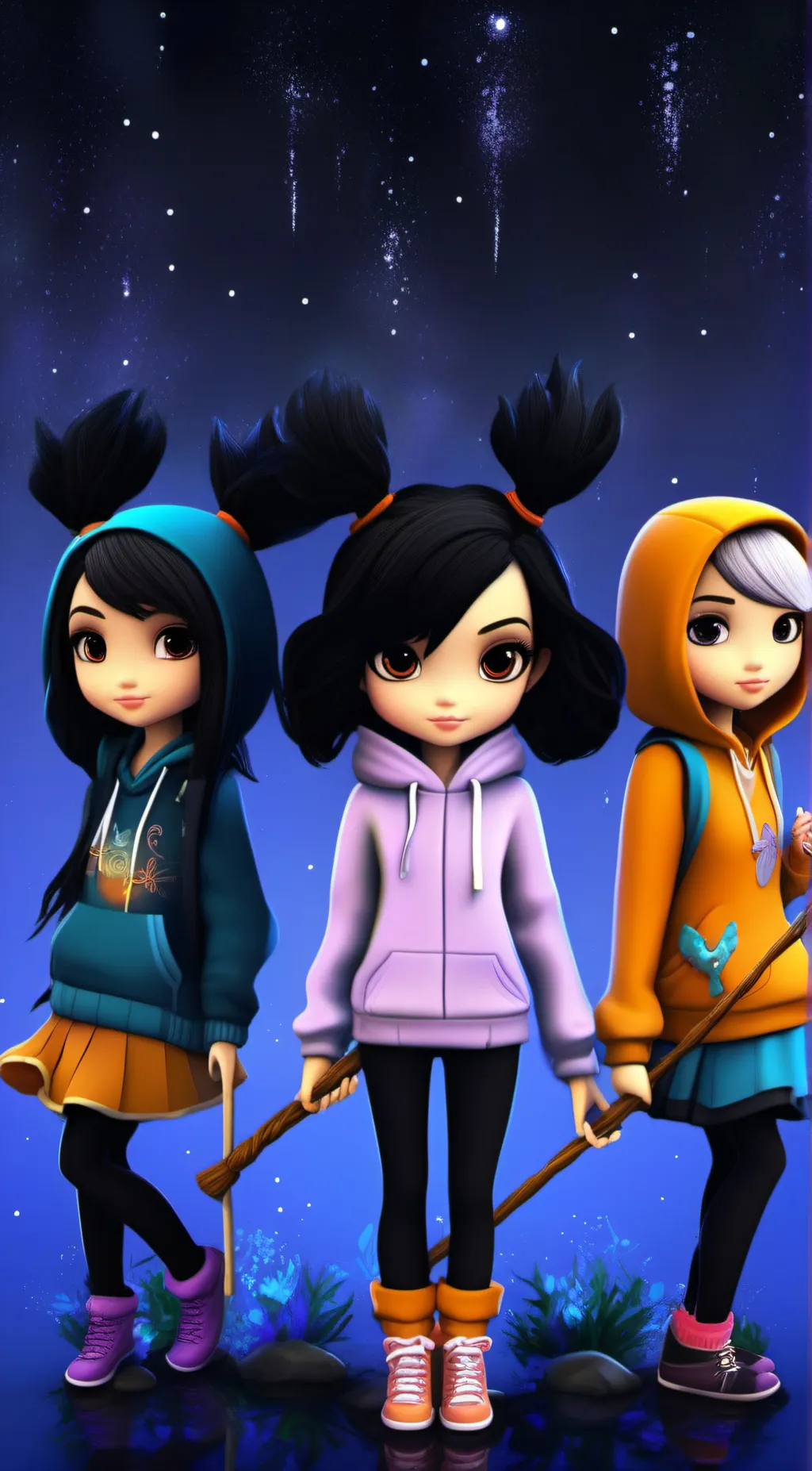 ai character: Budsy,kayla,kaylee background