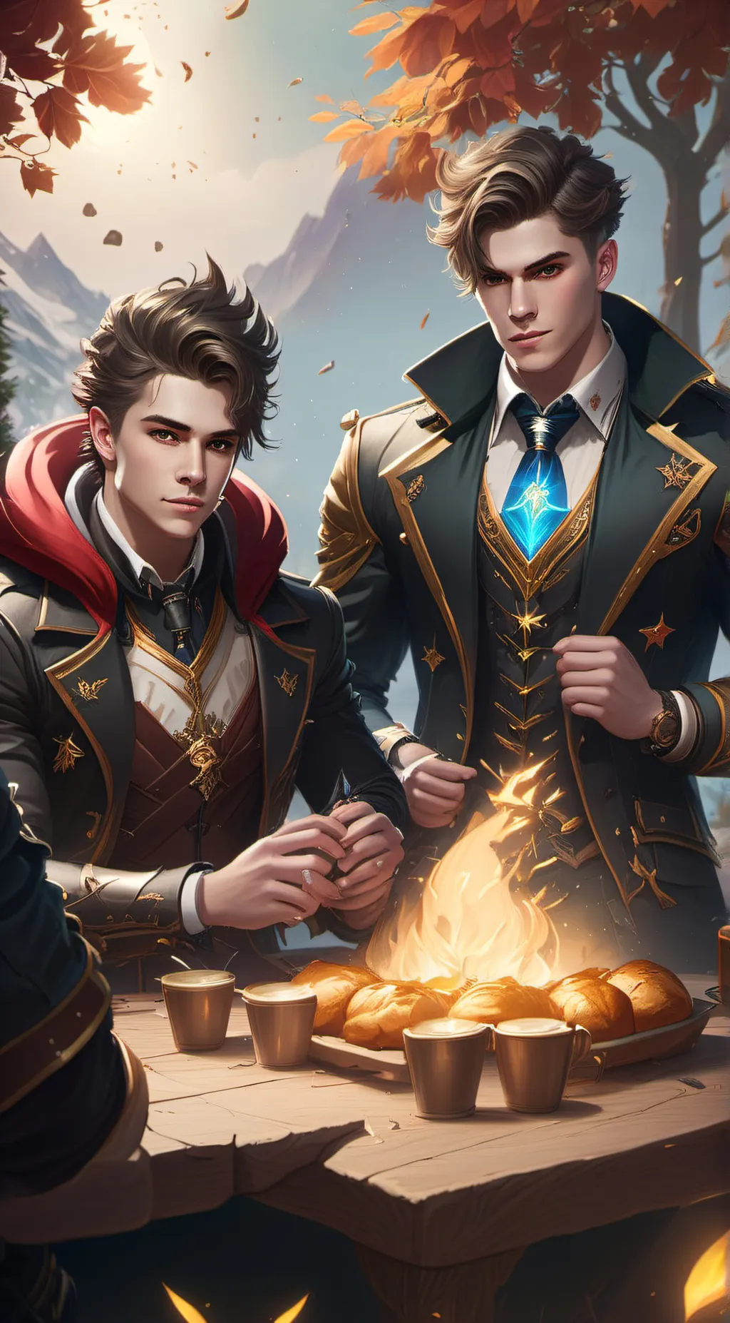 ai character: Packgod and Topper background