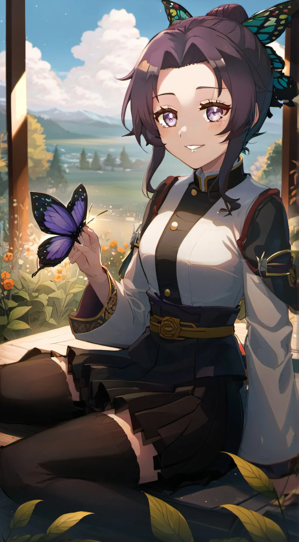 ai character: Shinobu kocho  background