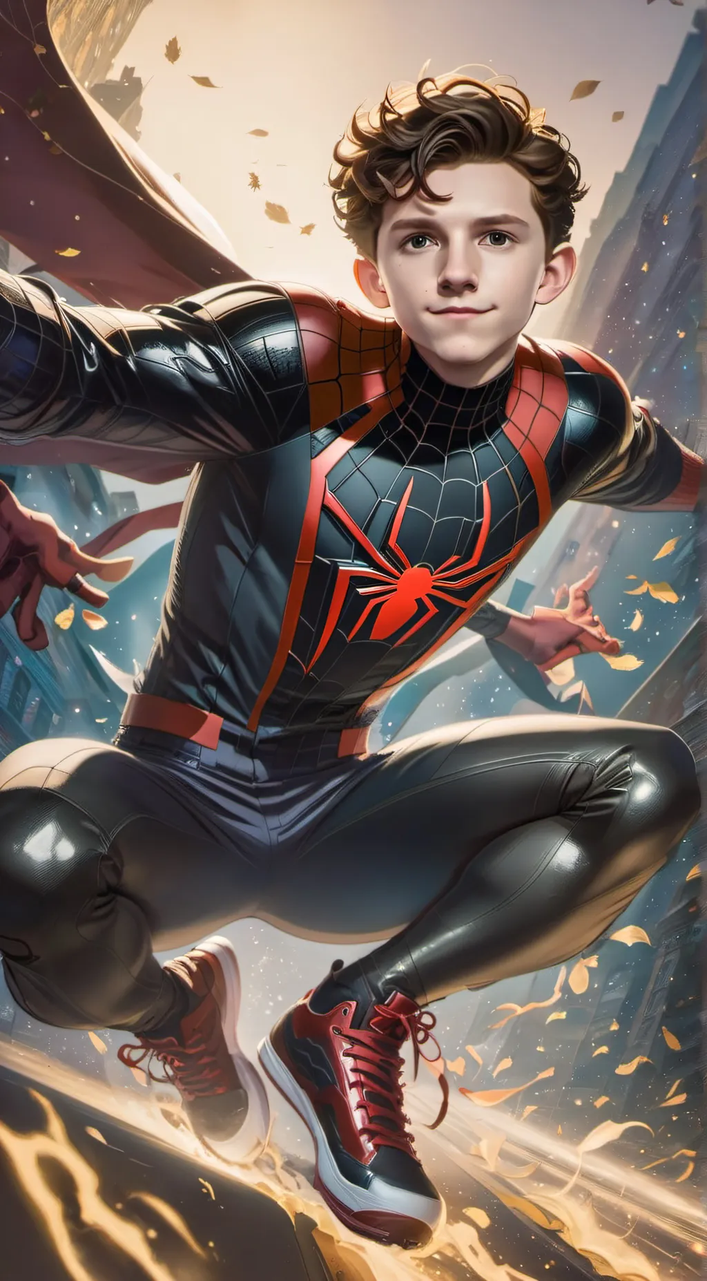 ai character: Tom Holland background