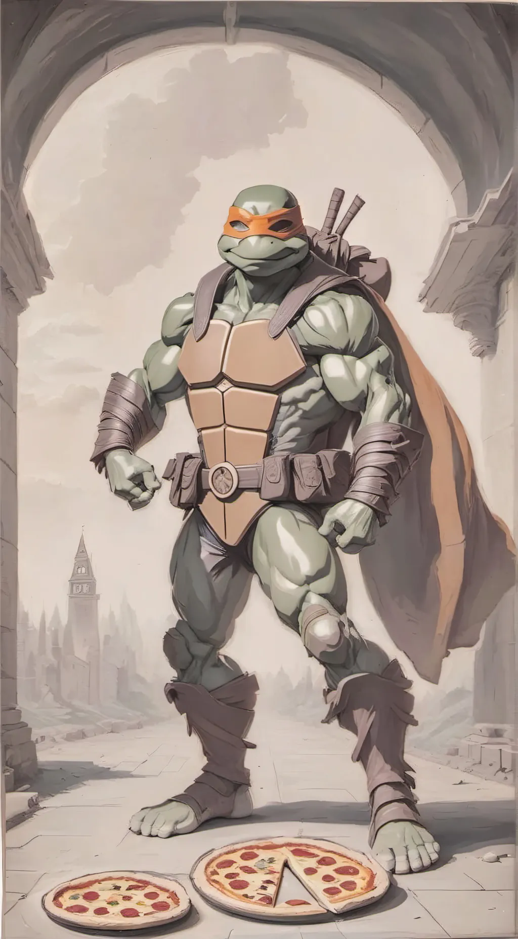 ai character: Michelangelo background
