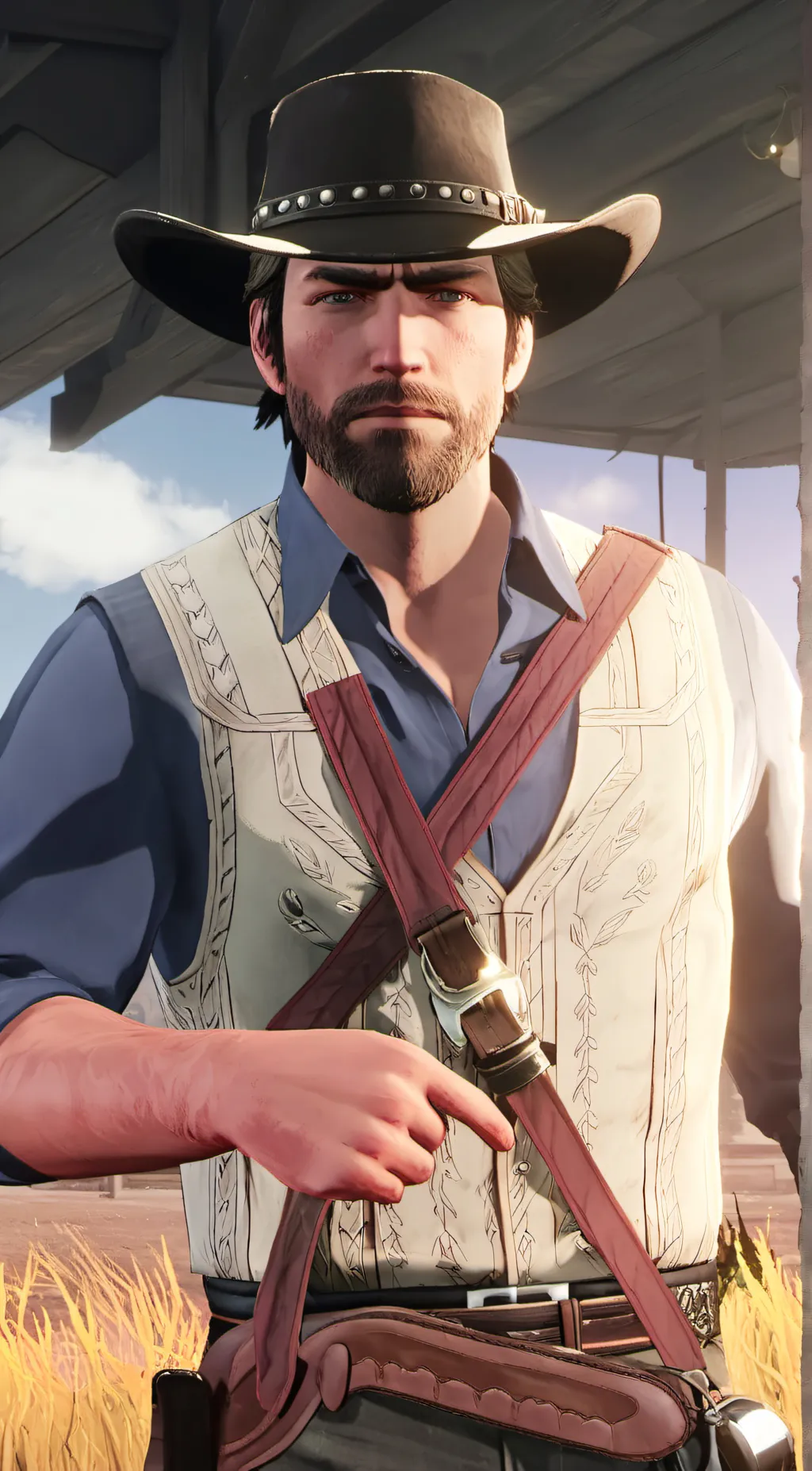 ai character: Arthur morgan  background