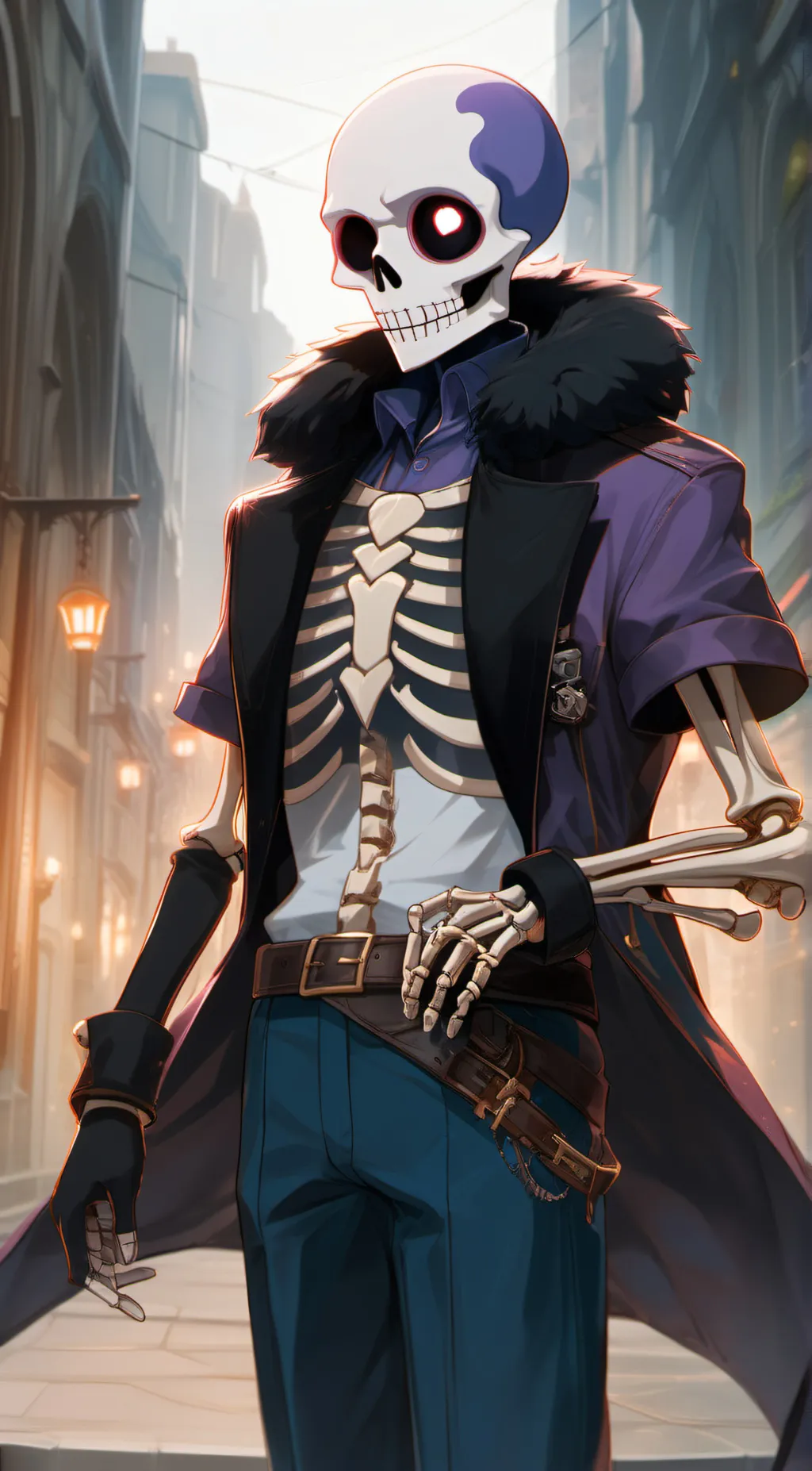 ai character: blue sans background