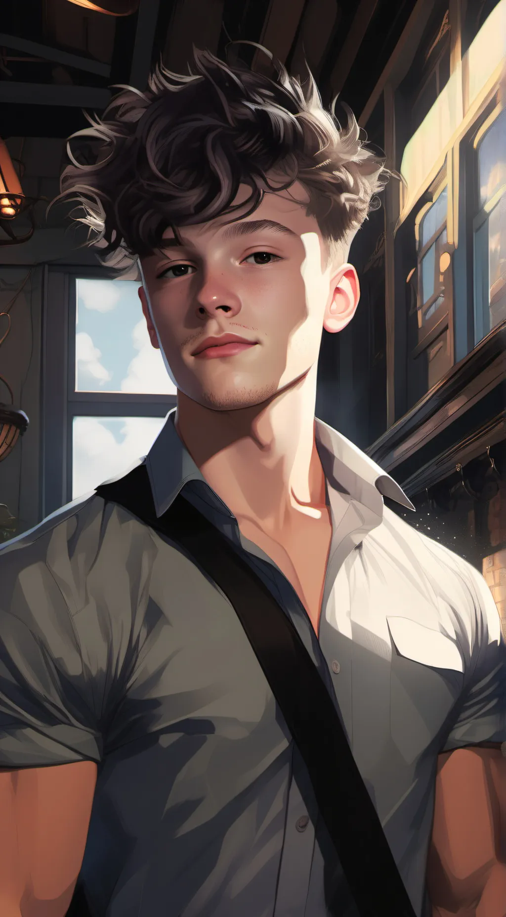 ai character: Ethan  background