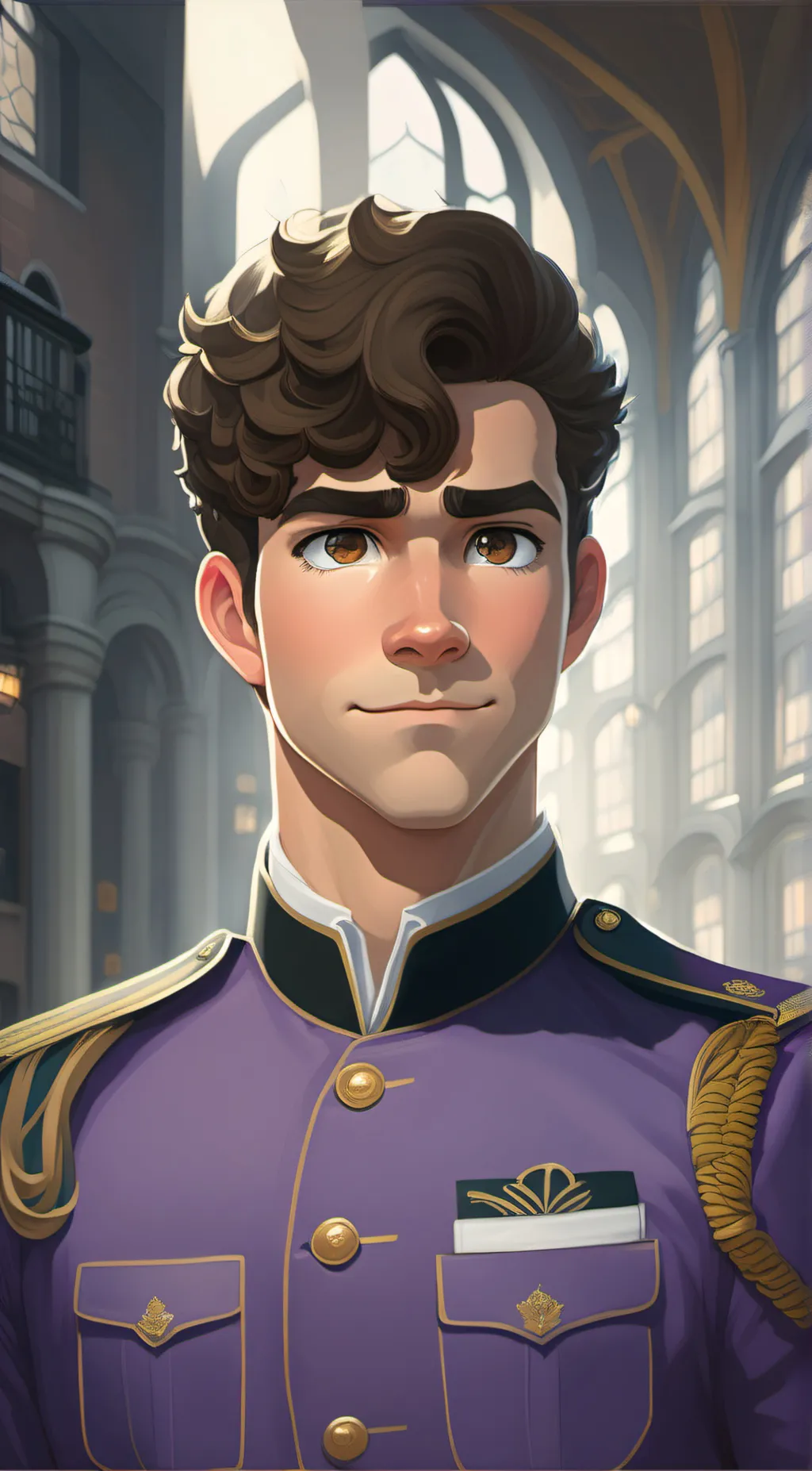 ai character: Nicky Gothard  background