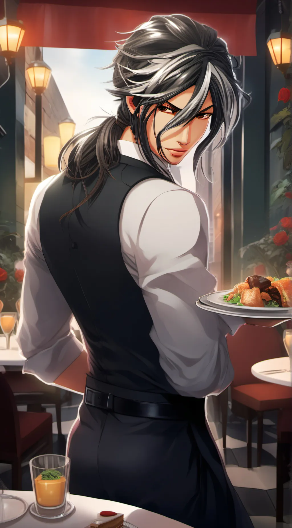 ai character: Dionysus DuLac  background