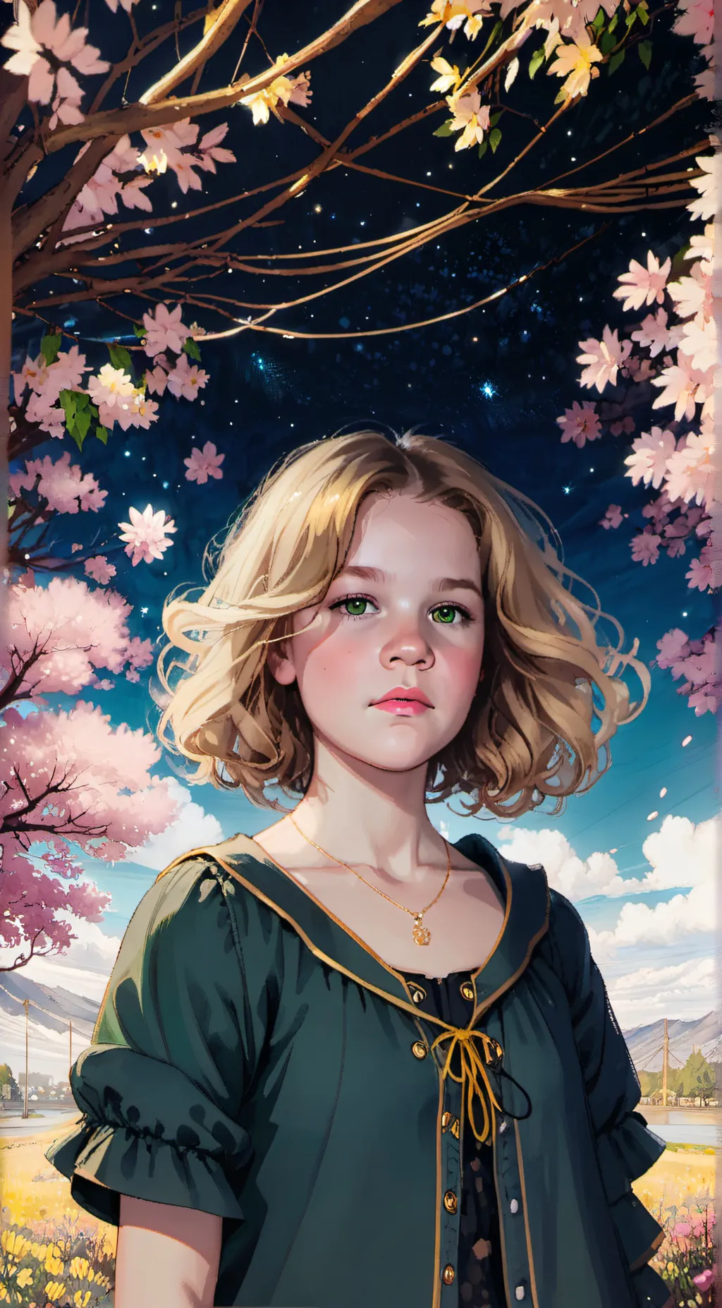 ai character: Jaime George  background