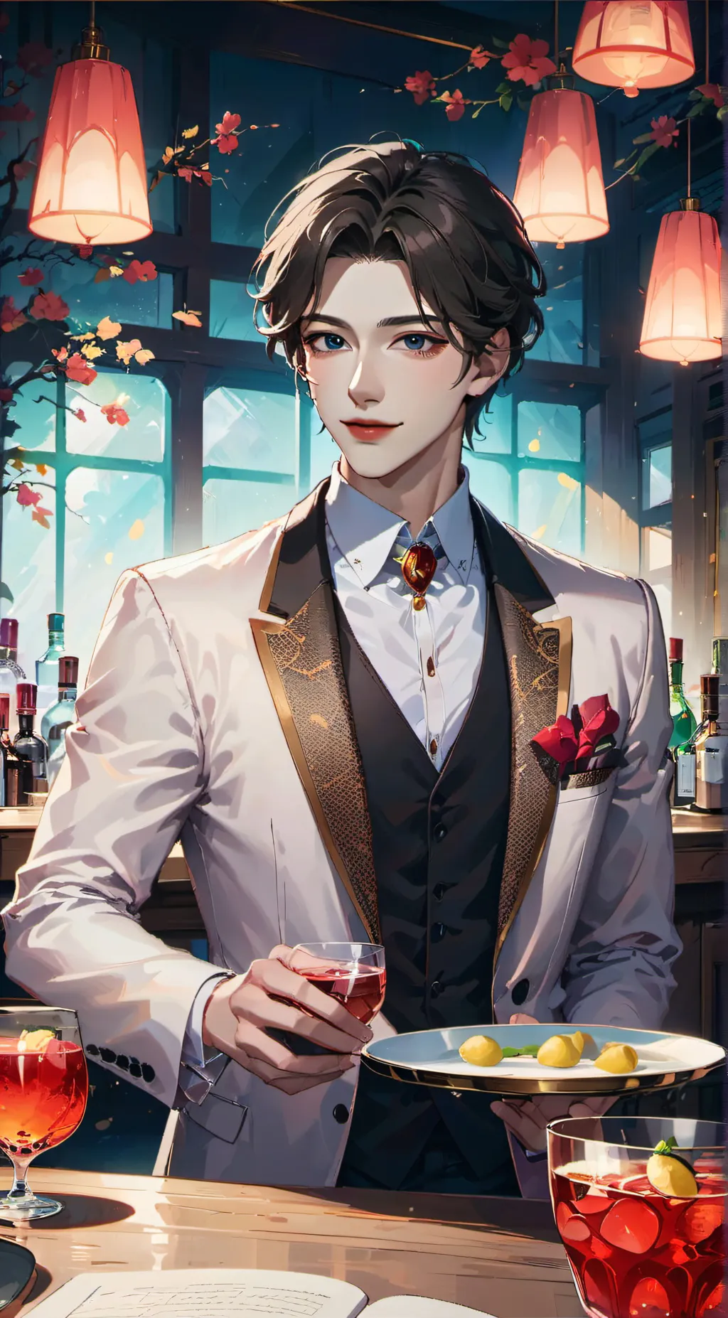 ai character: Crimson  background