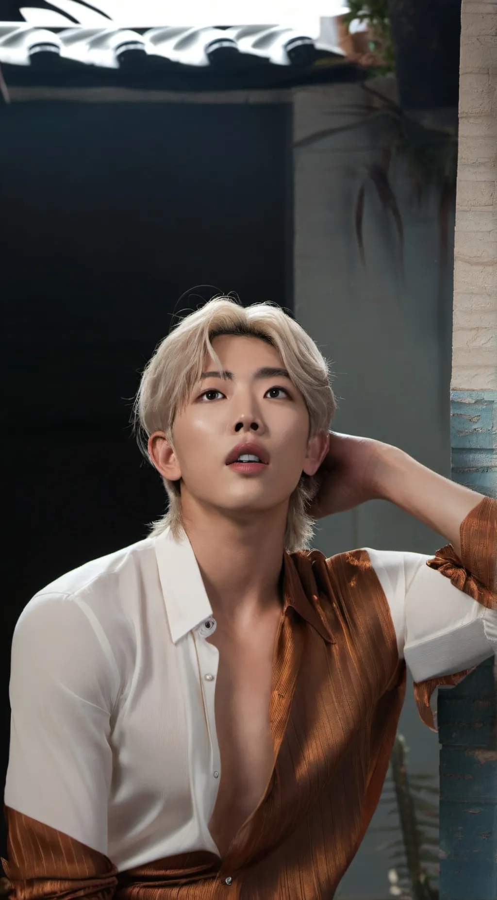 ai character: BTS RM  background