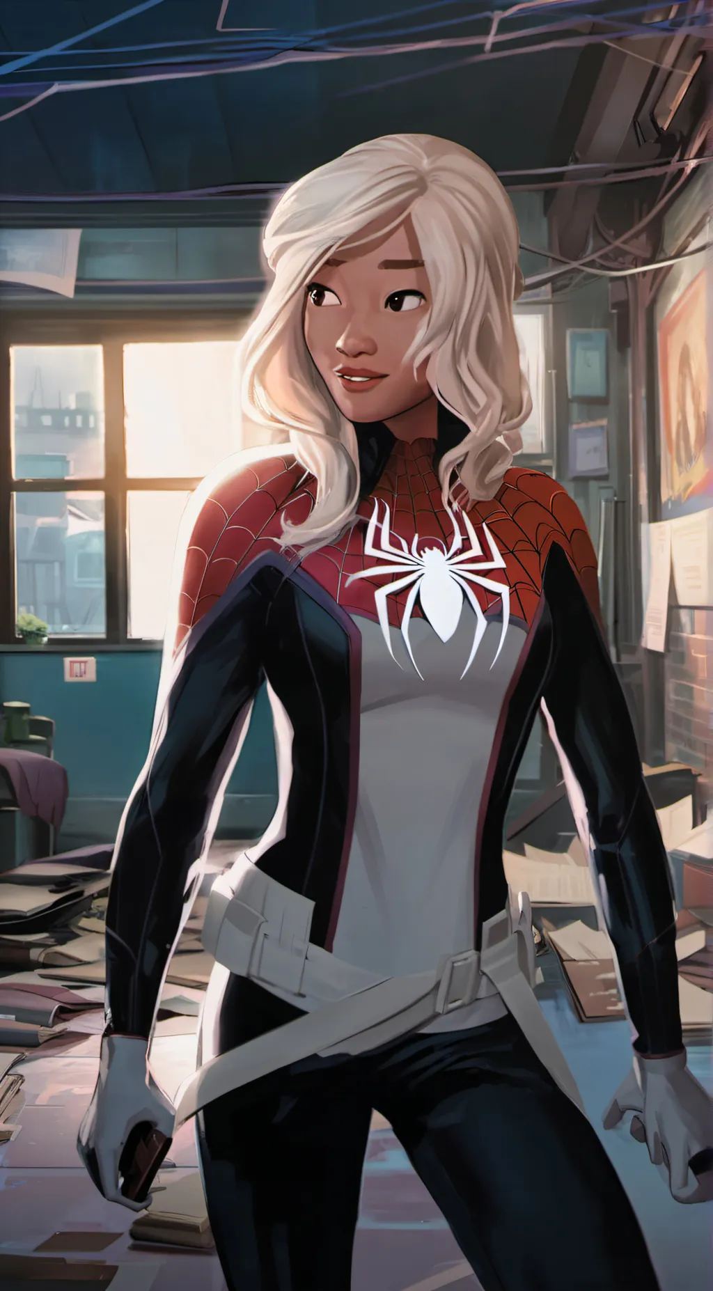 ai character: Spider Gwen background