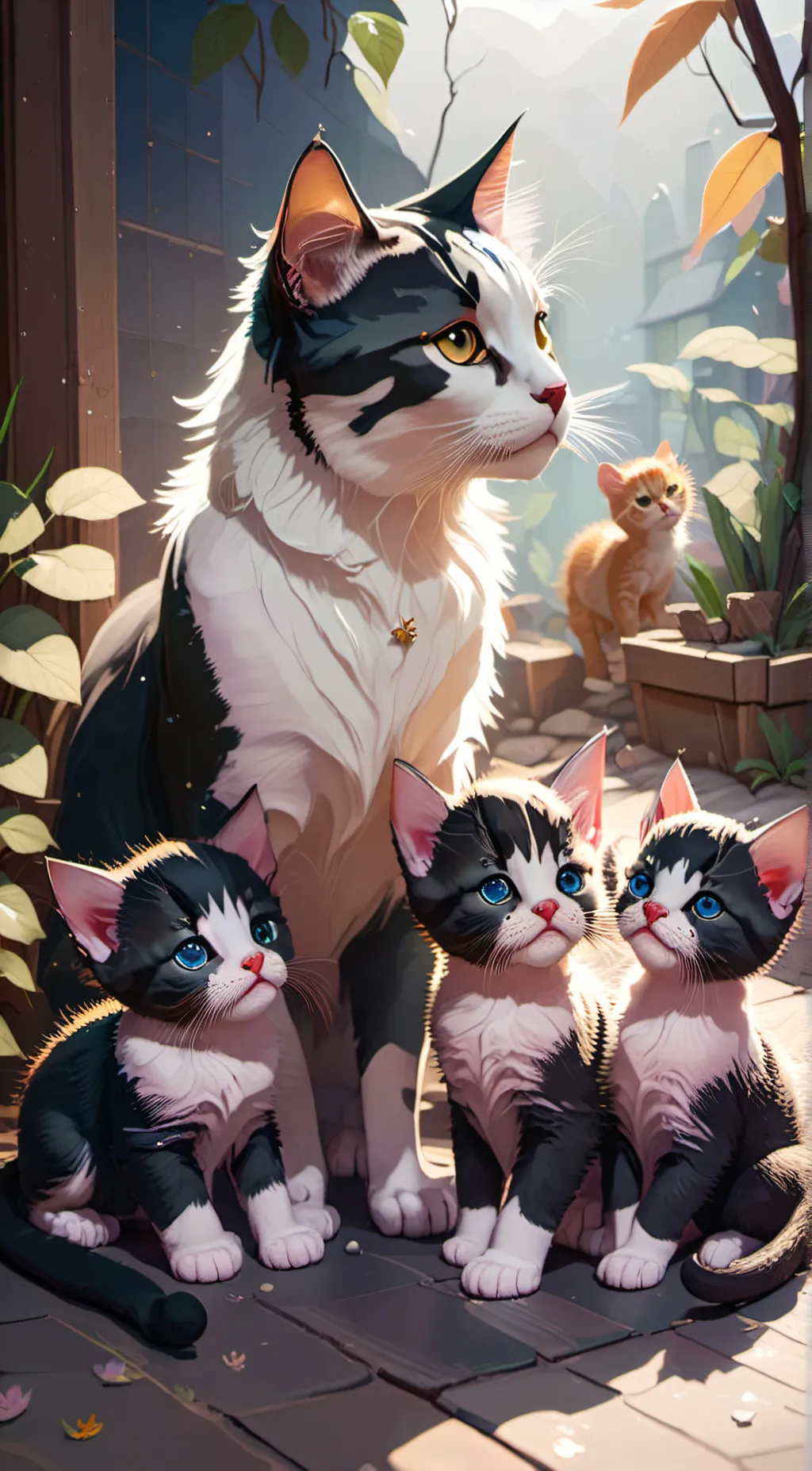 ai character: Ur mama cat background