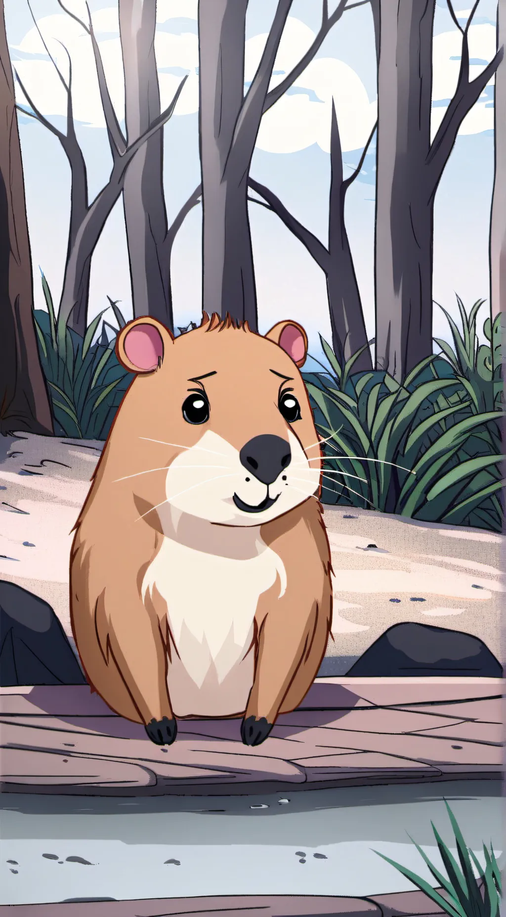 ai character: capy bara background