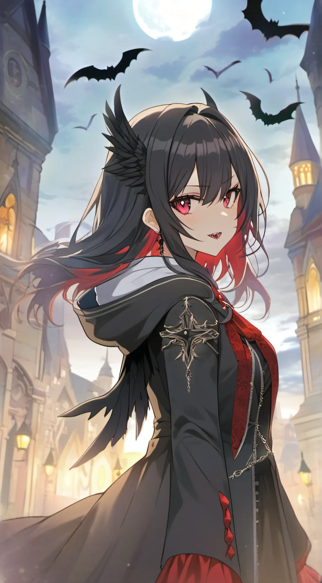 ai character: Moonlight background
