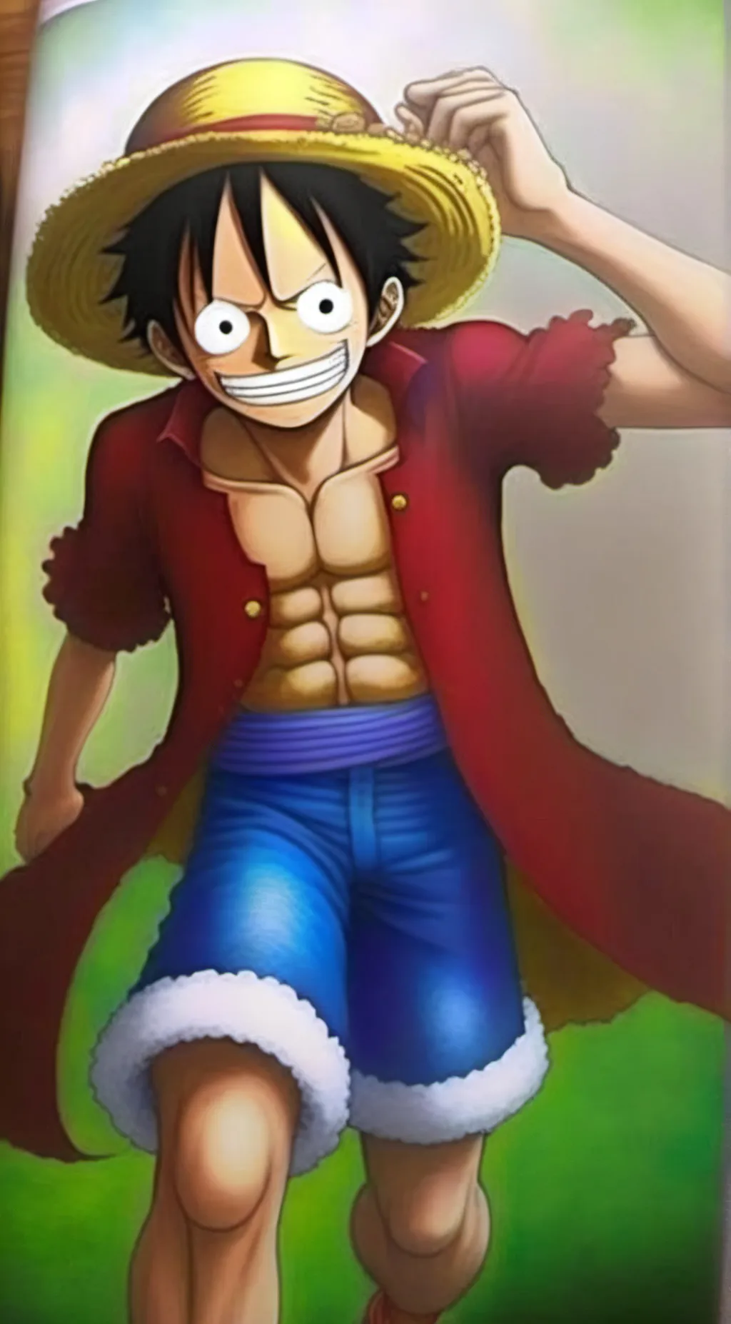 ai character: monkey d Luffy  background