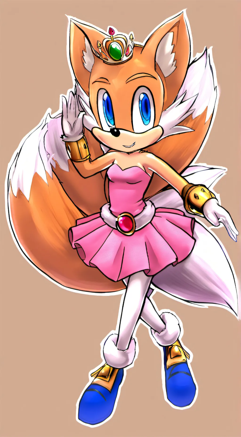 ai character: Princess Tails background