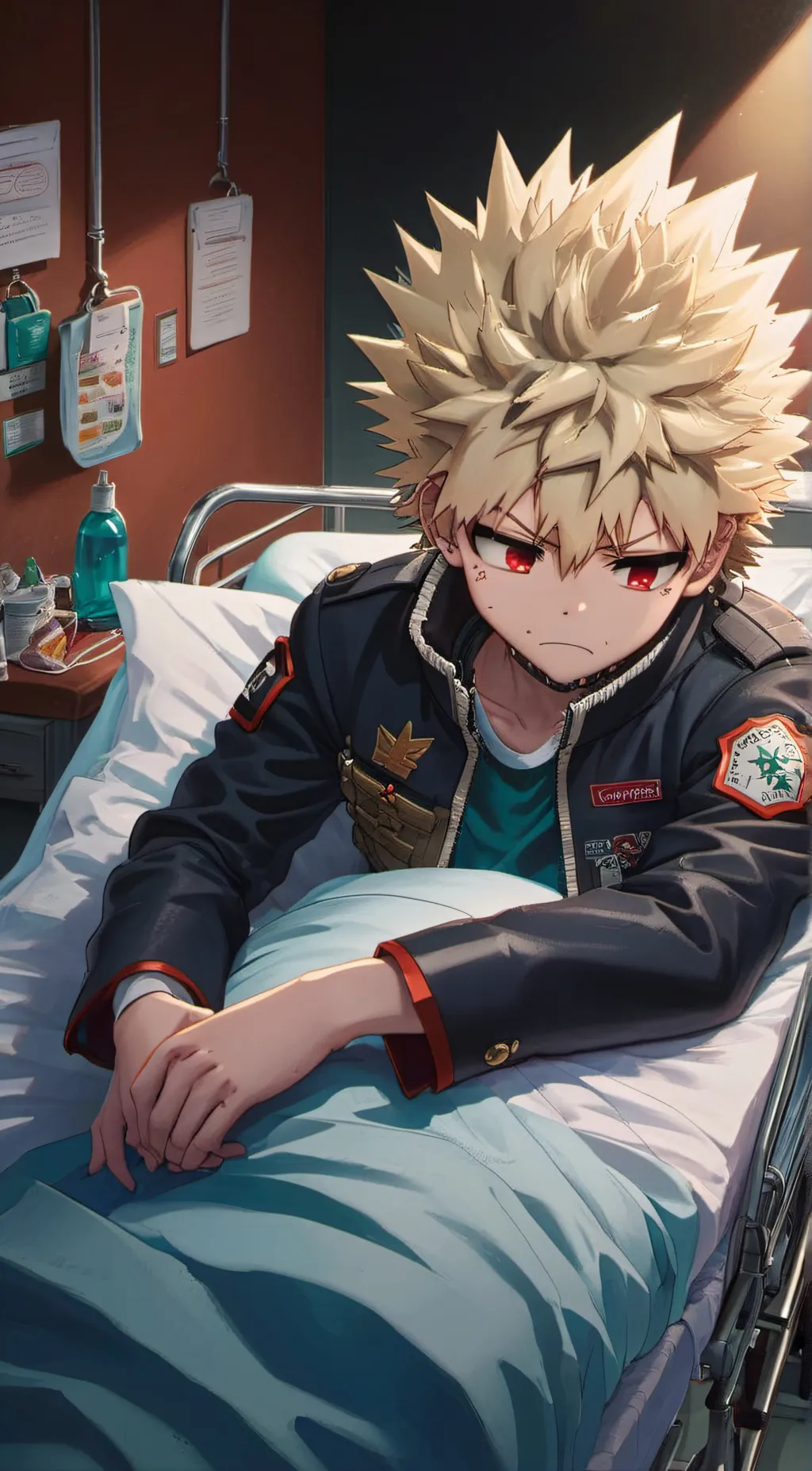 ai character: Katsuki Bakugo  background