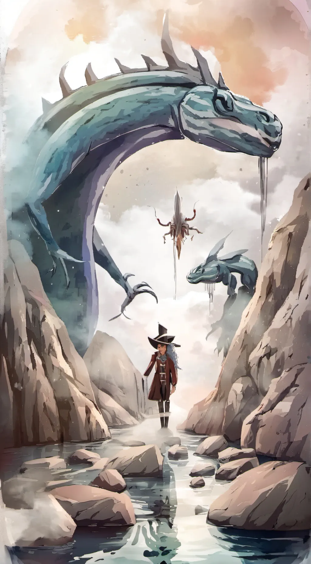 ai character: Dragon. background