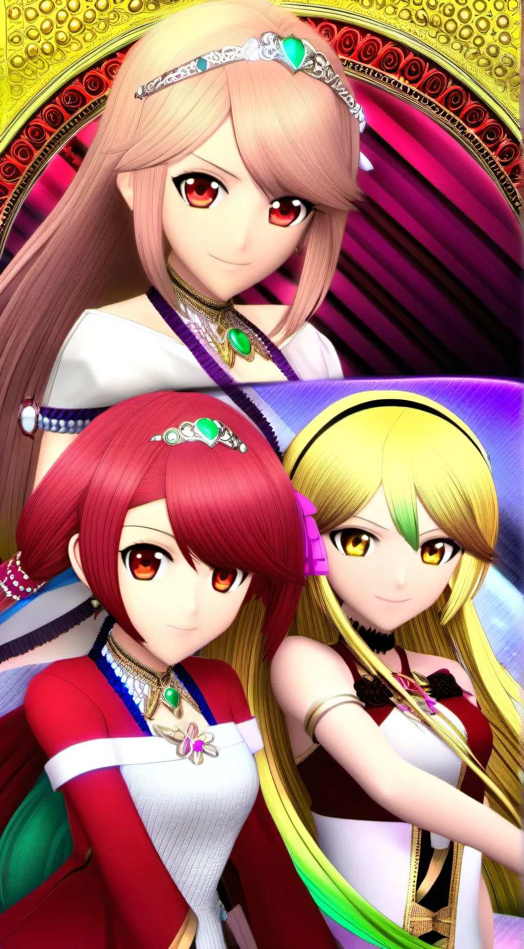 ai character: Pyra & Mythra (X2) background