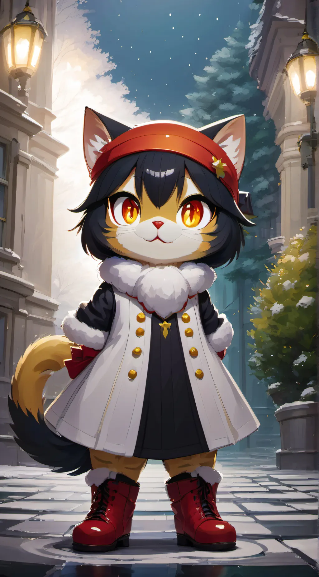 ai character: Honey the cat background