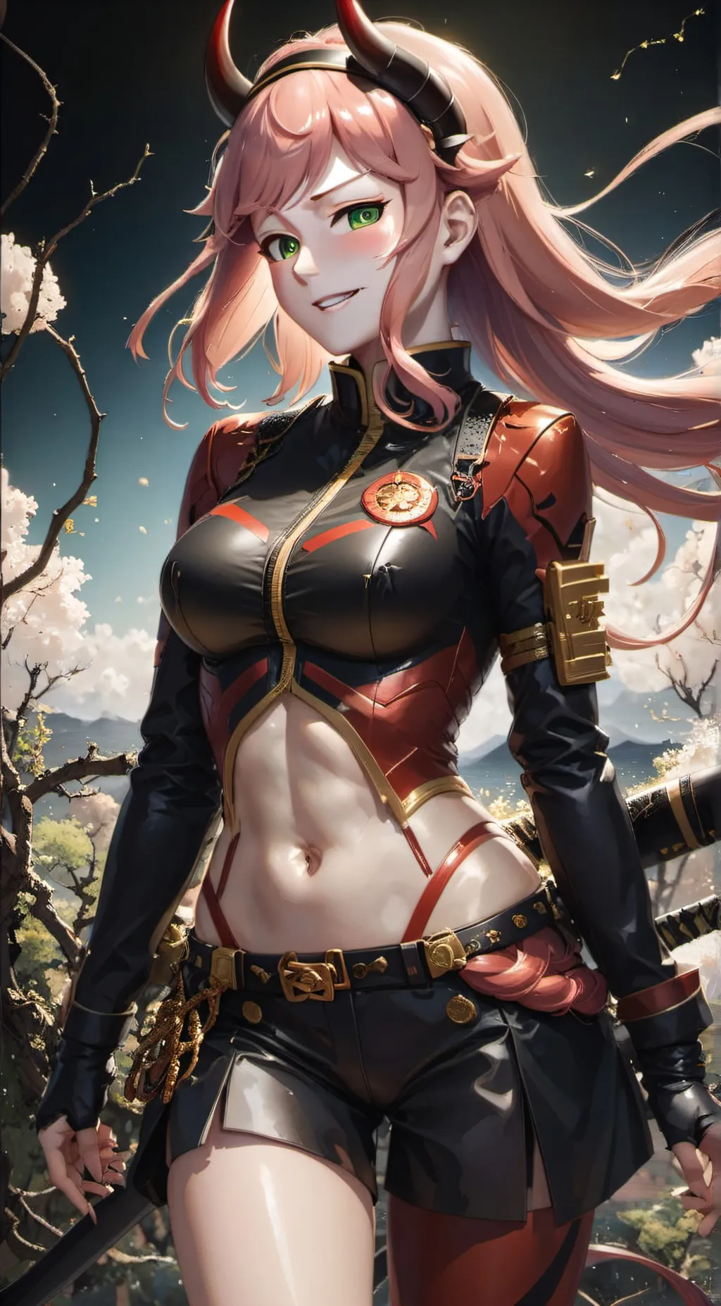 ai character: Chainsaw man ❤️ background