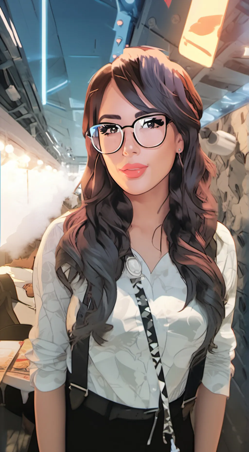 ai character: Sssniper wolf  background