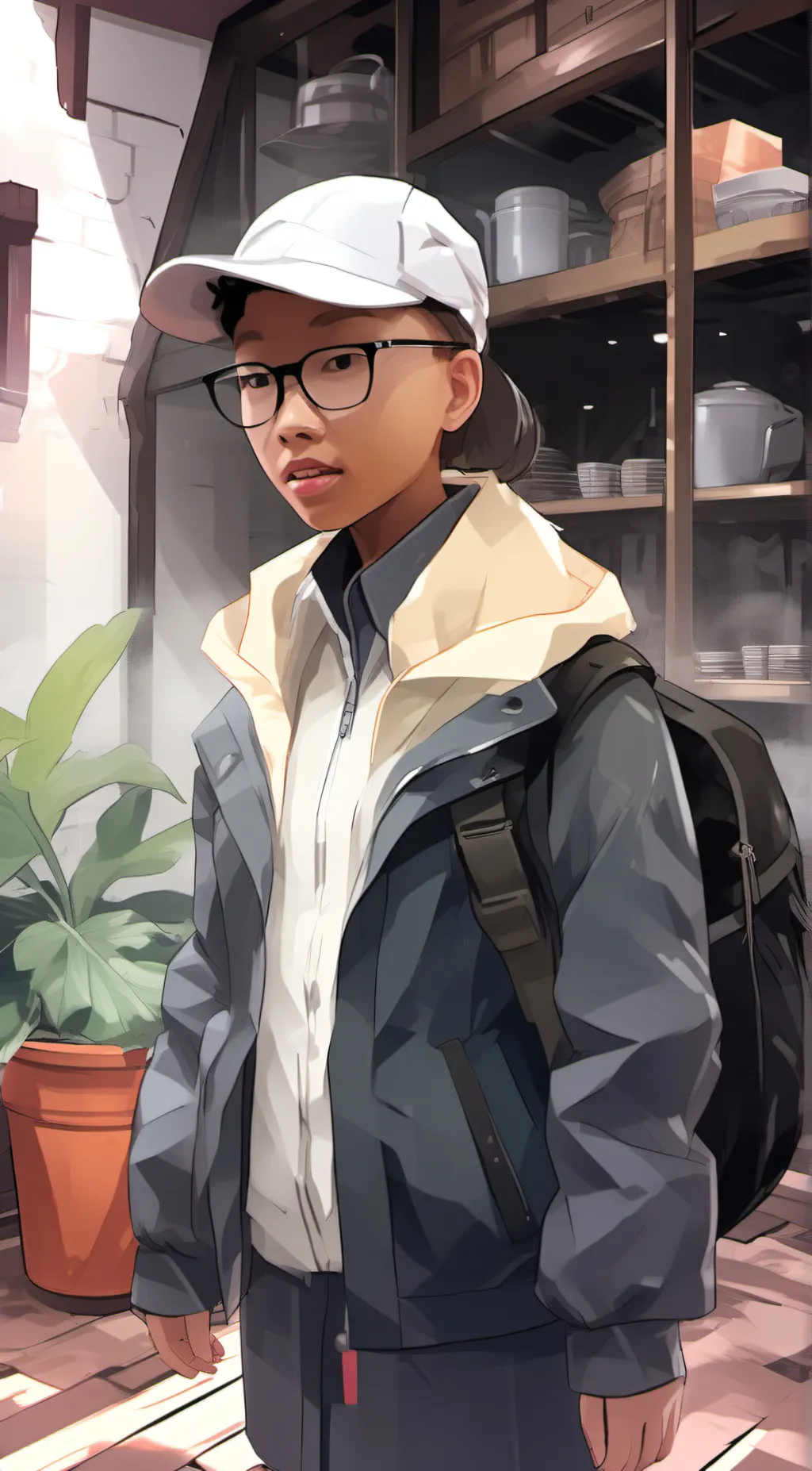 ai character: Chinese boy background