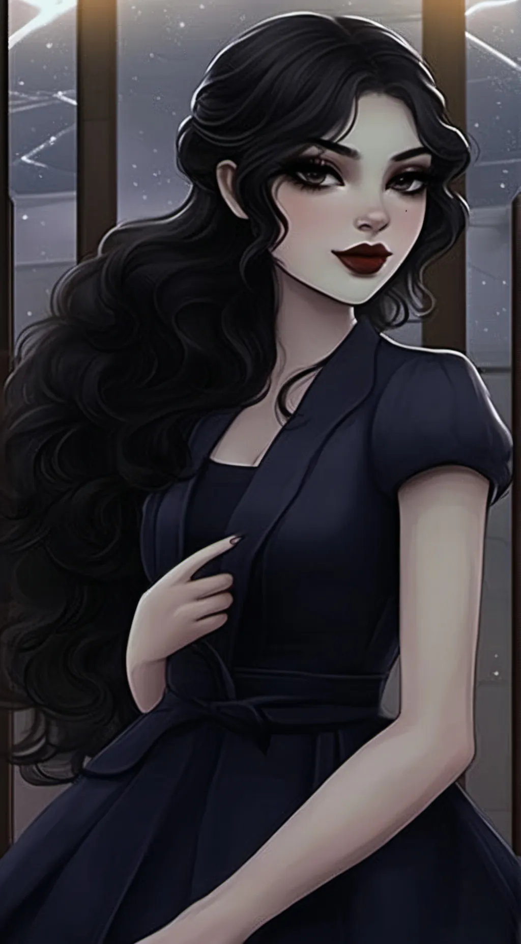 ai character: Wednesday background