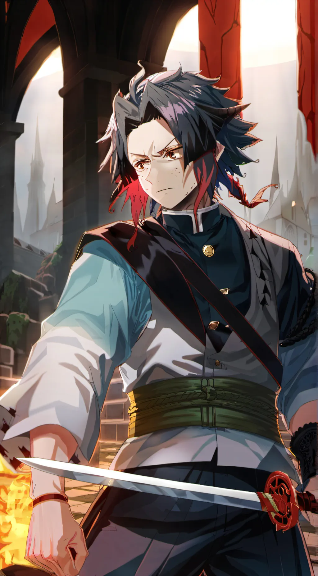 ai character: Demon slayer background