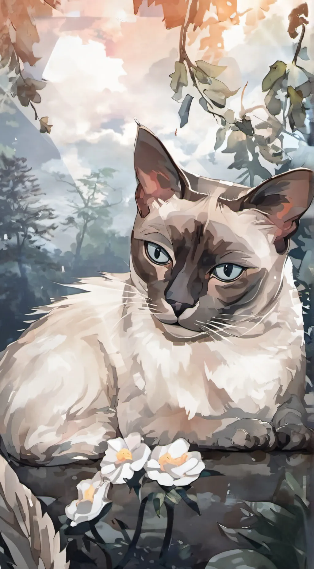 ai character: Snow background