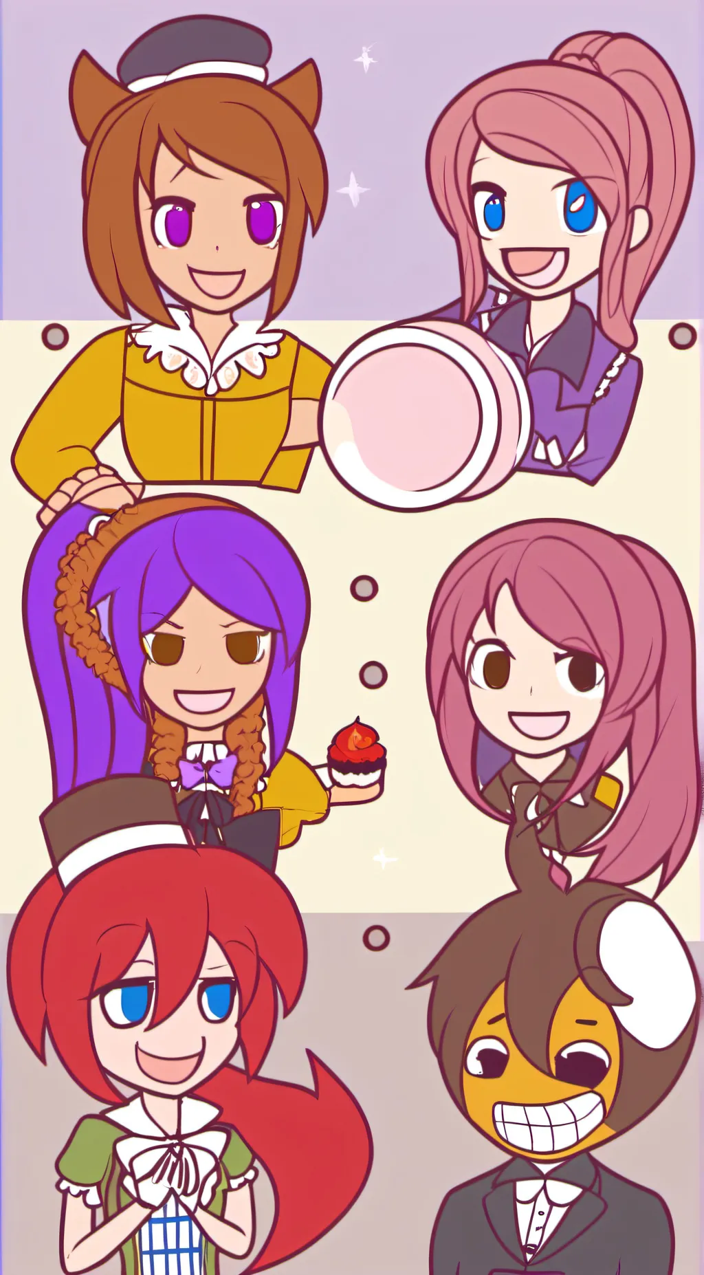 ai character: DDLC x FNAF background