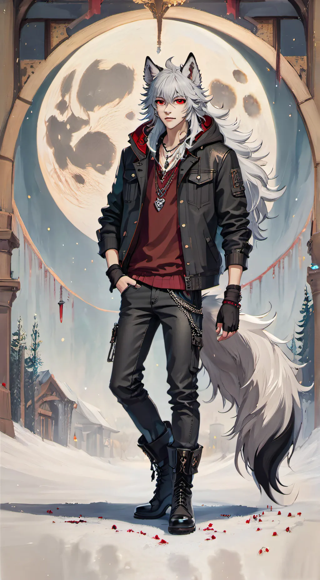 ai character: Koi background
