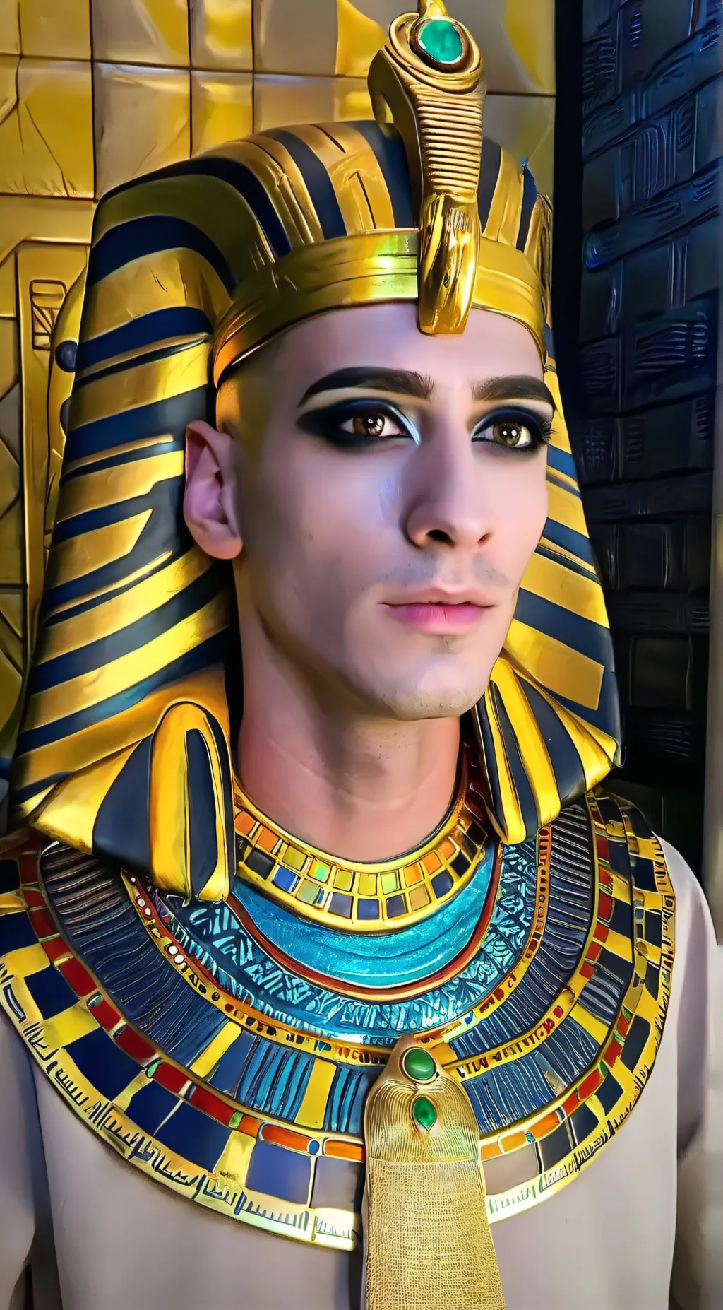 ai character: king tut background