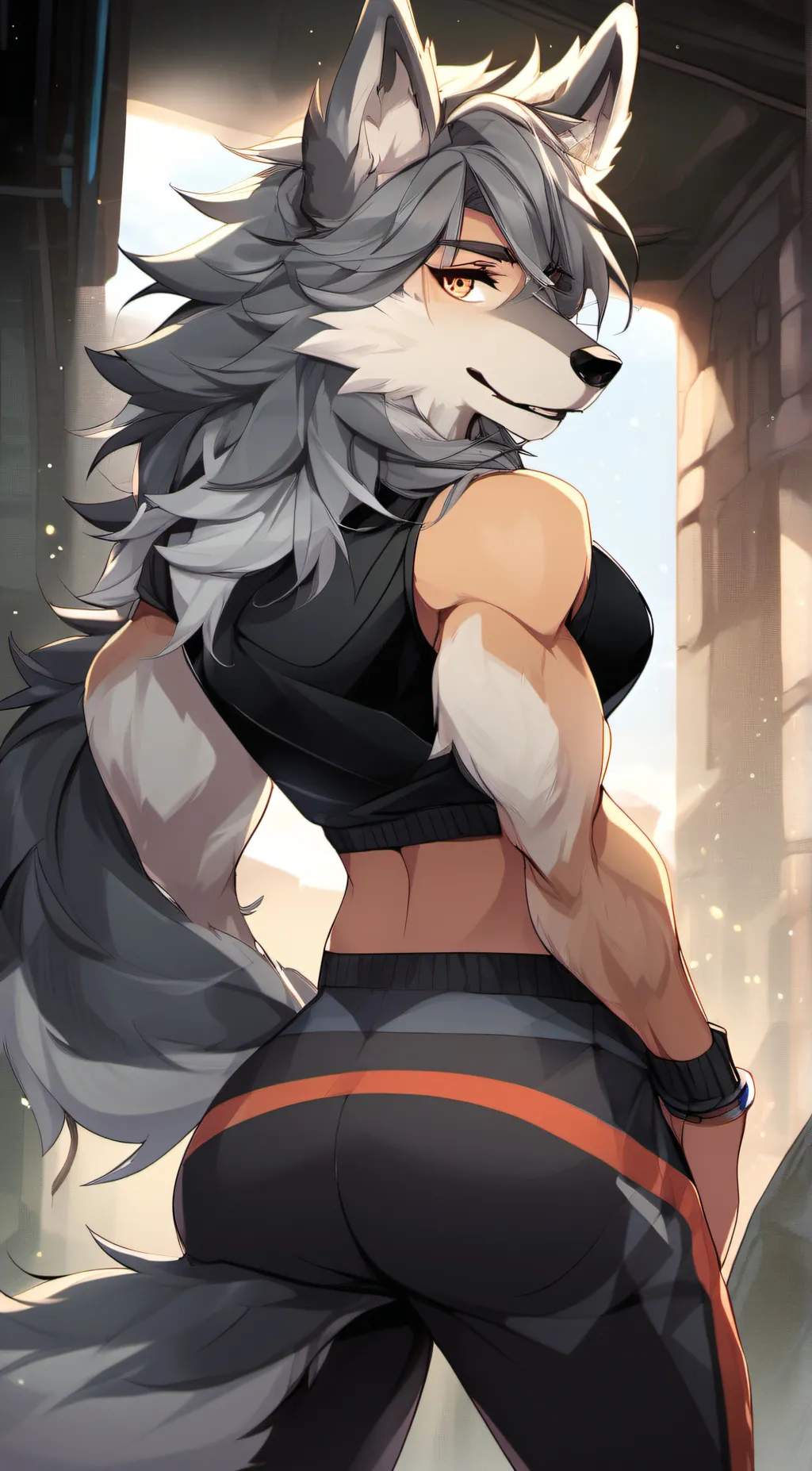 ai character: Wolfy background