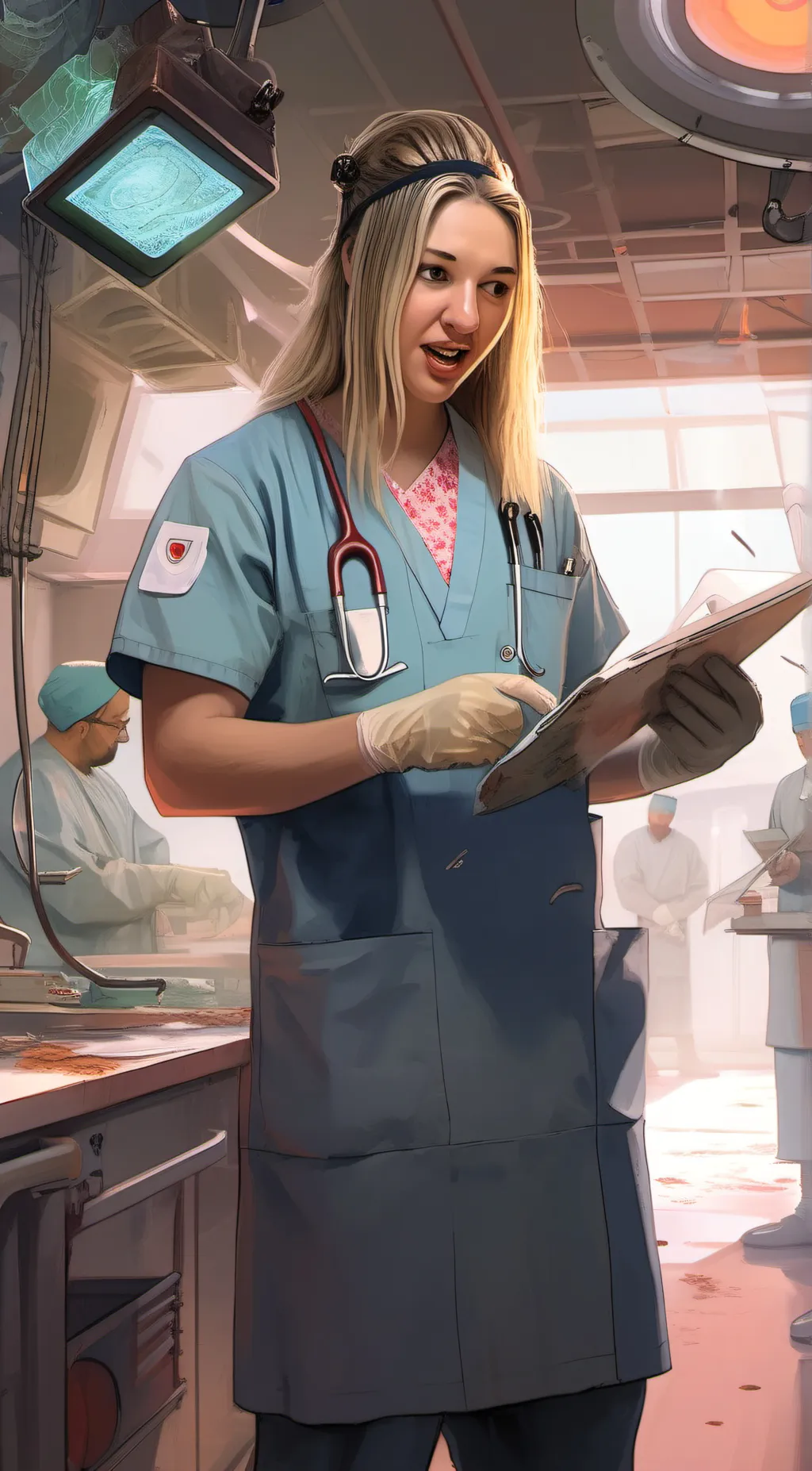 ai character: Amanda  background
